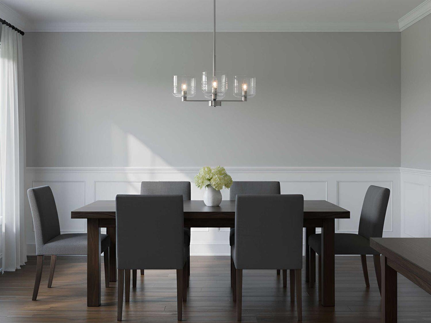 Visual Comfort Studio Lochdale 3-Light Brushed Nickel Candelabra Chandelier