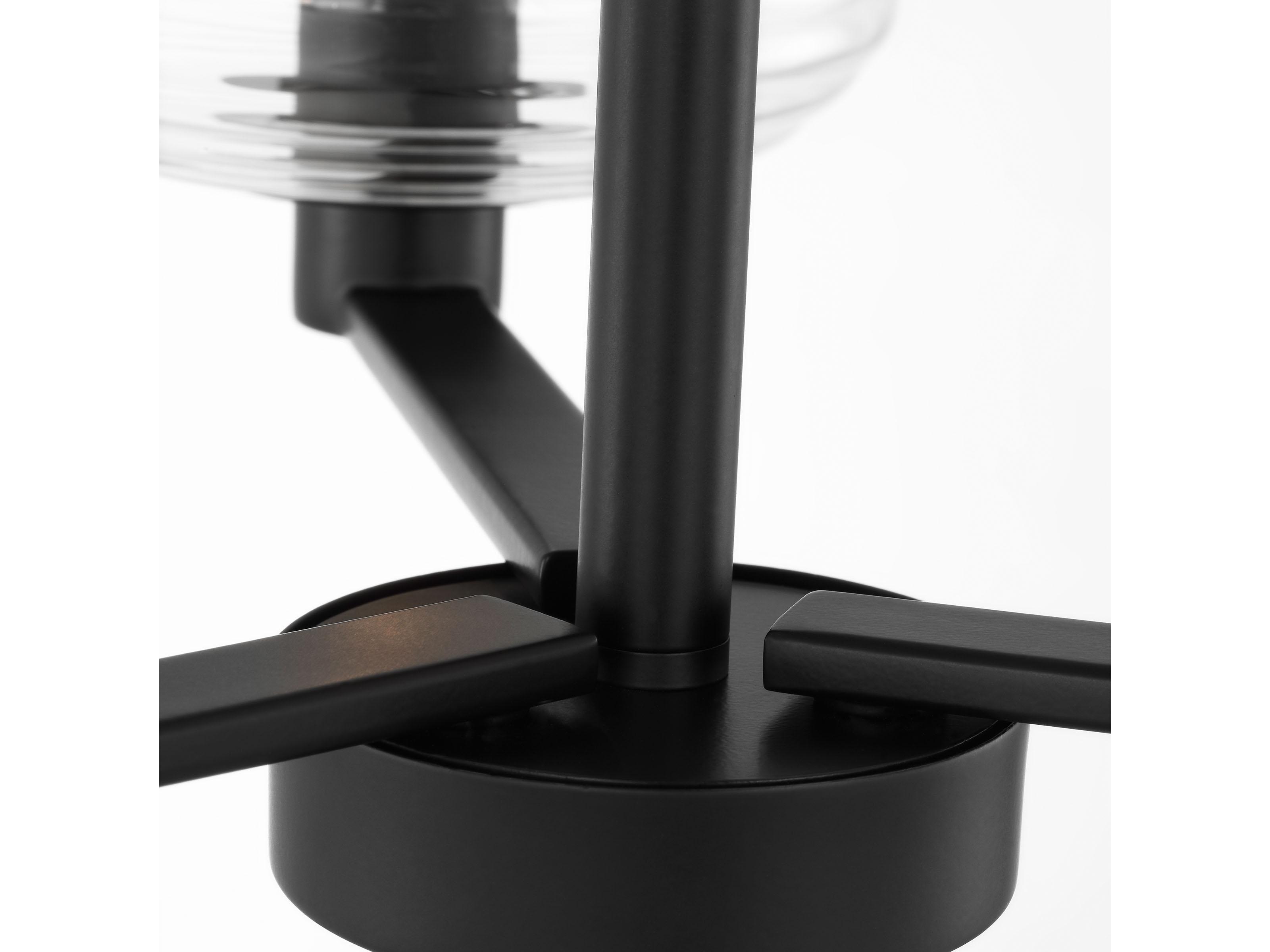 Visual Comfort Studio Lochdale 3-Light Midnight Black Candelabra Chandelier