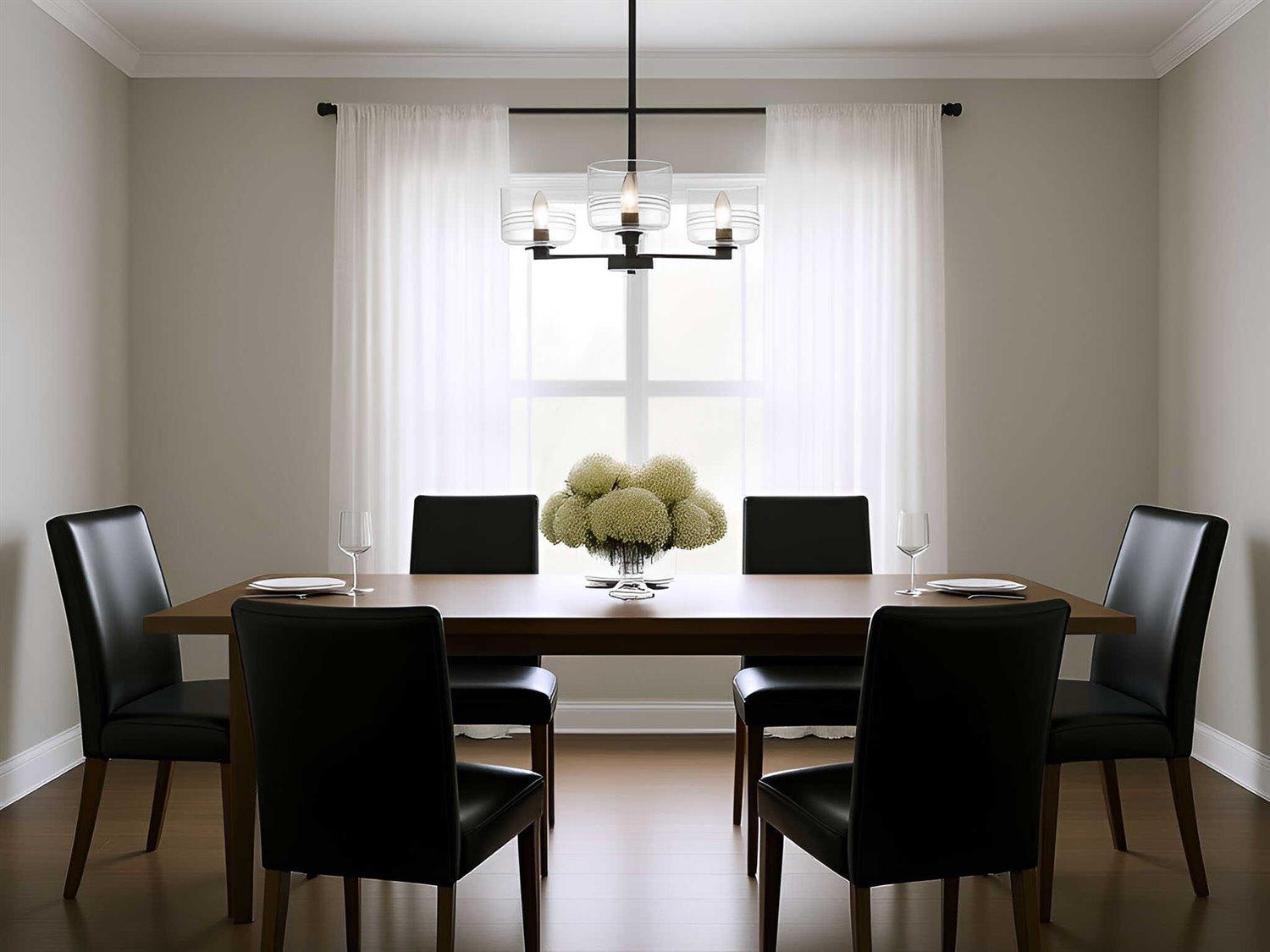 Visual Comfort Studio Lochdale 3-Light Midnight Black Candelabra Chandelier