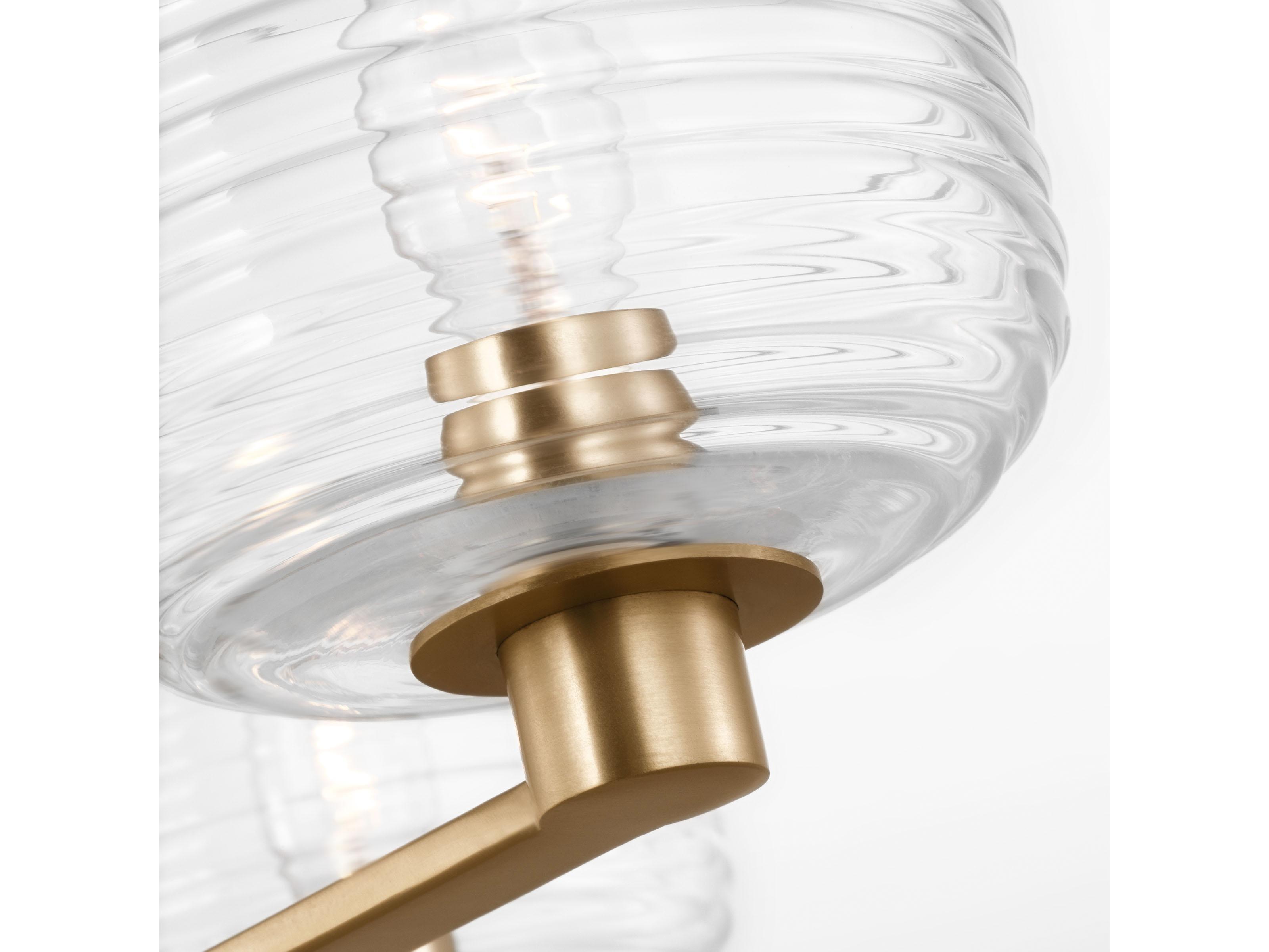 Visual Comfort Studio Lochdale 3-Light Satin Brass Candelabra Chandelier