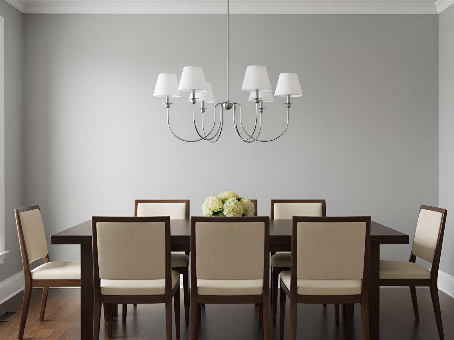 Visual Comfort Studio Elsay 6-Light Brushed Nickel Chandelier