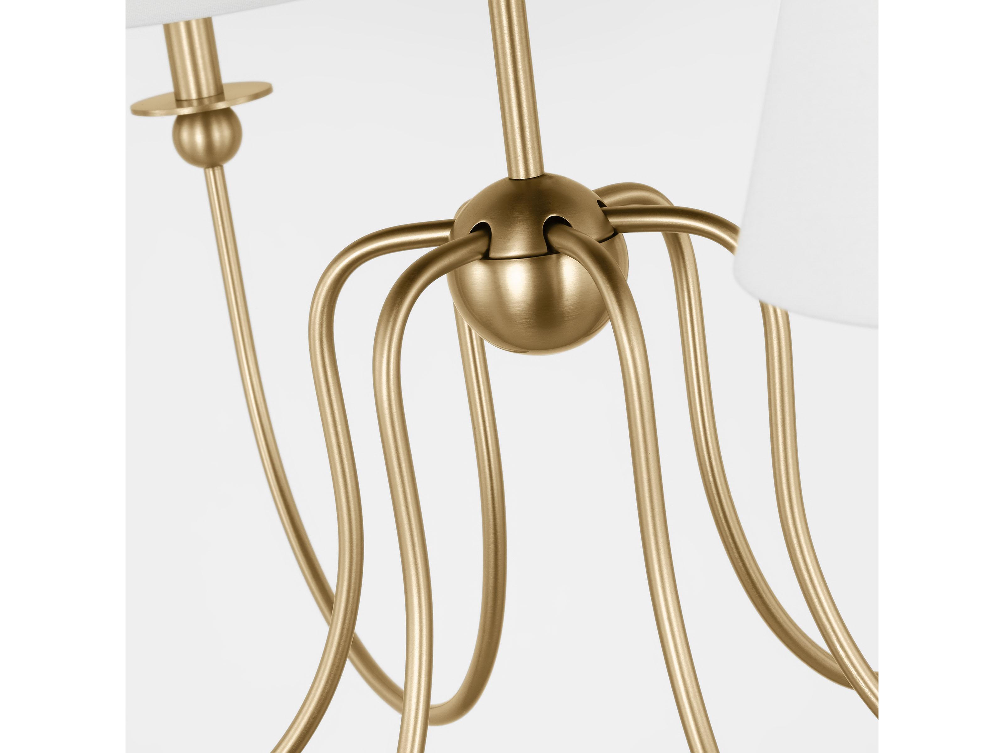 Visual Comfort Studio Elsay 6-Light Satin Brass Chandelier