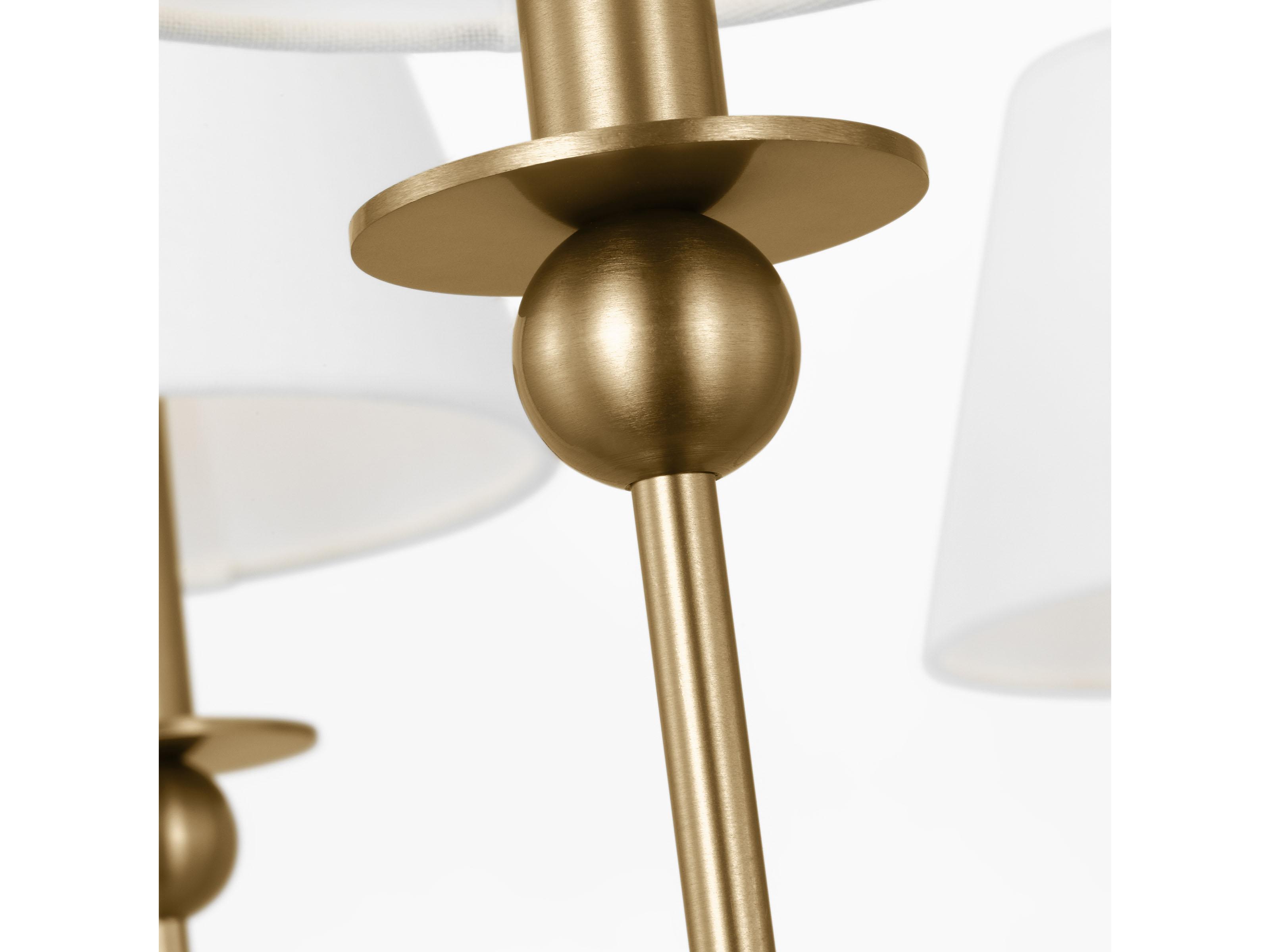 Visual Comfort Studio Elsay 6-Light Satin Brass Chandelier