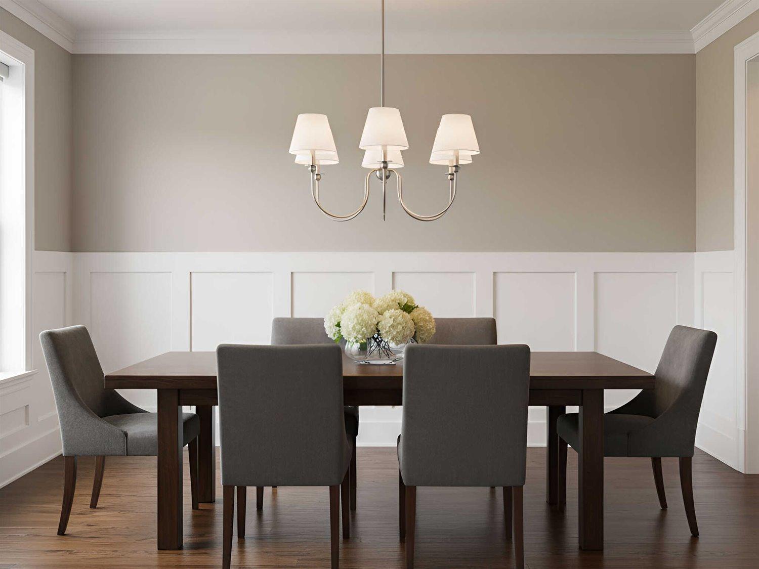 Visual Comfort Studio Elsay 5-Light Brushed Nickel Chandelier