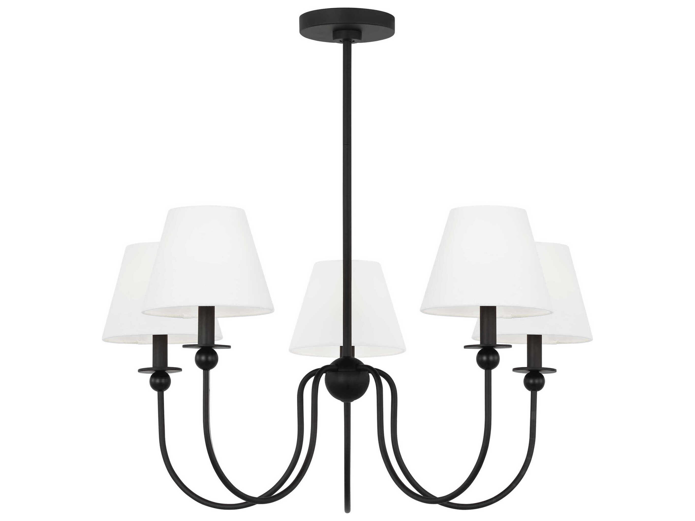 Visual Comfort Studio Elsay 5-Light Midnight Black Chandelier