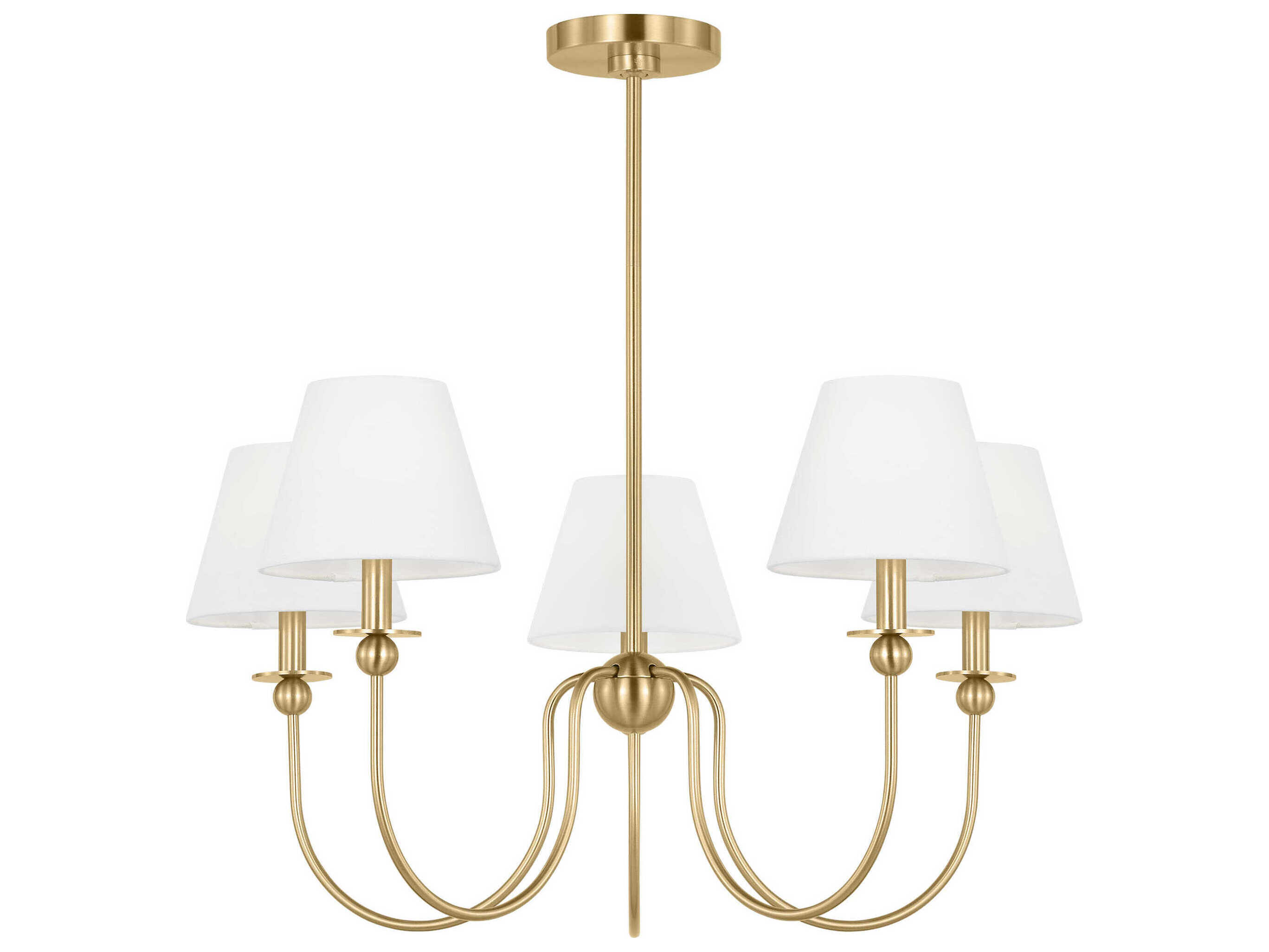Visual Comfort Studio Elsay 5-Light Satin Brass Chandelier