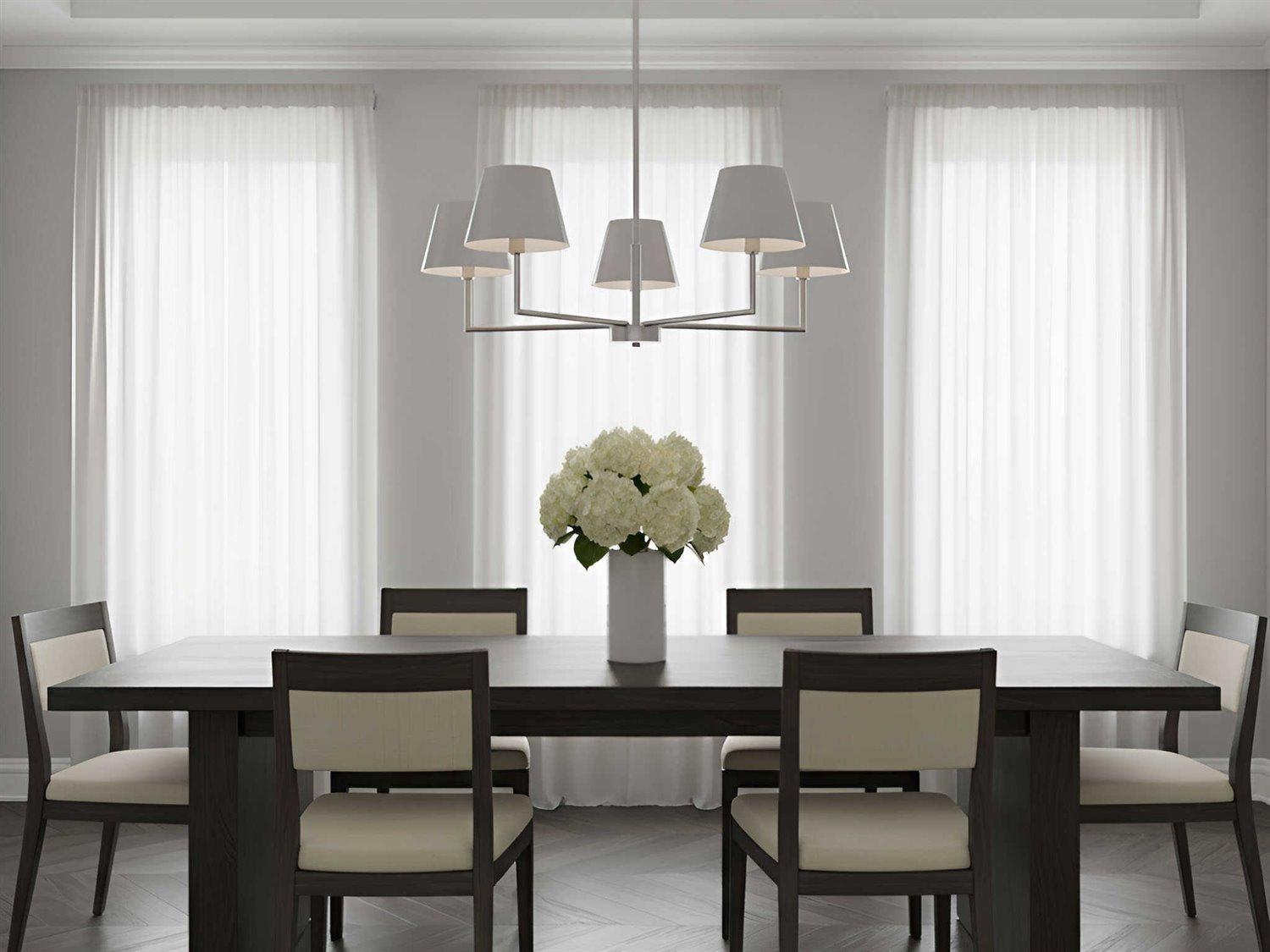 Visual Comfort Studio Ender 5-Light Brushed Nickel Chandelier