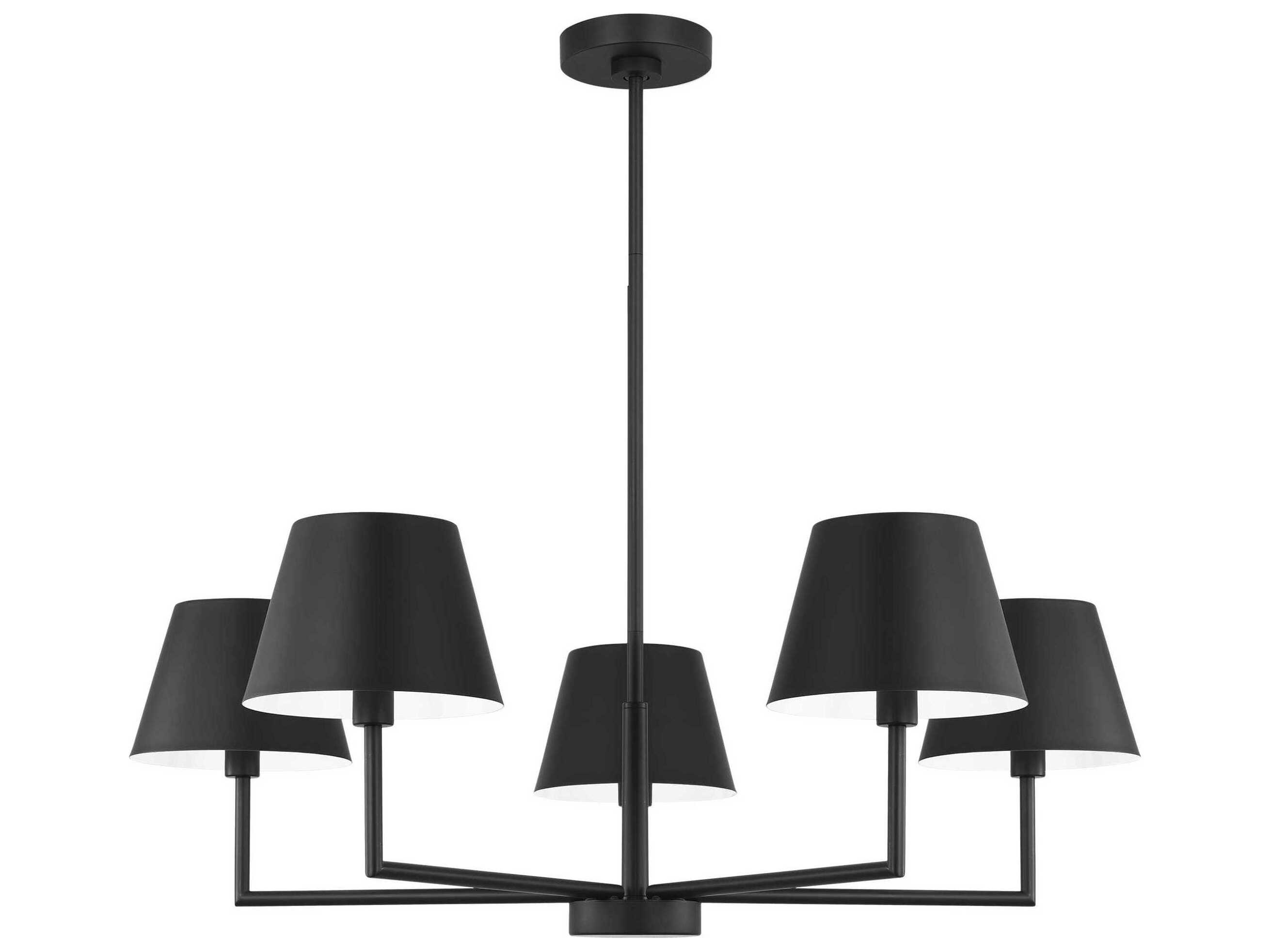 Visual Comfort Studio Ender 5-Light Midnight Black Chandelier
