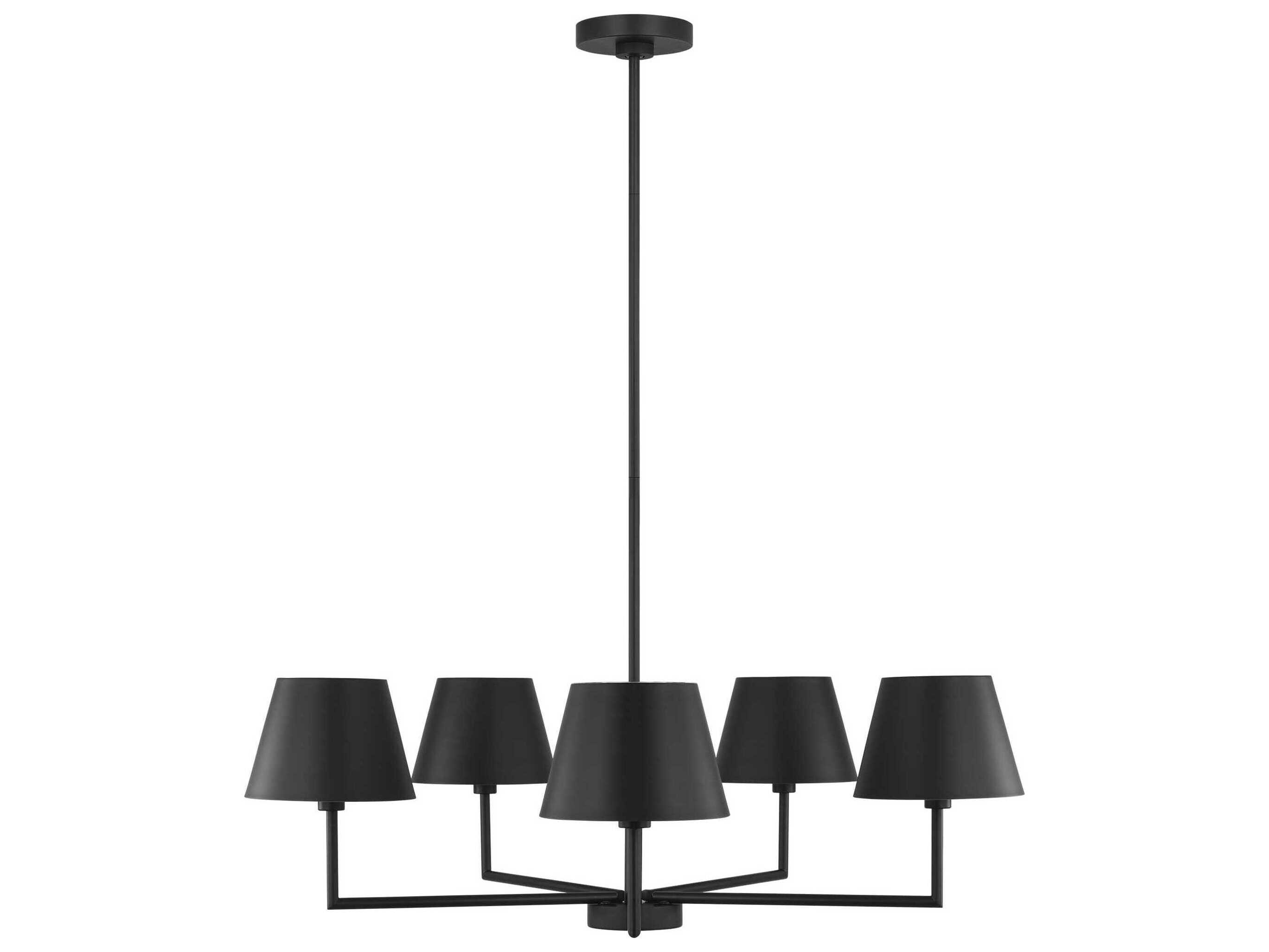 Visual Comfort Studio Ender 5-Light Midnight Black Chandelier
