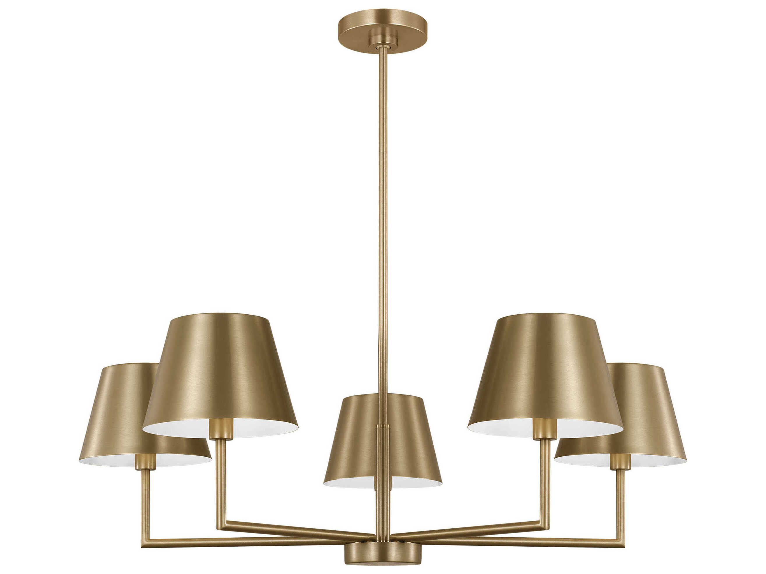 Visual Comfort Studio Ender 5-Light Satin Brass Chandelier