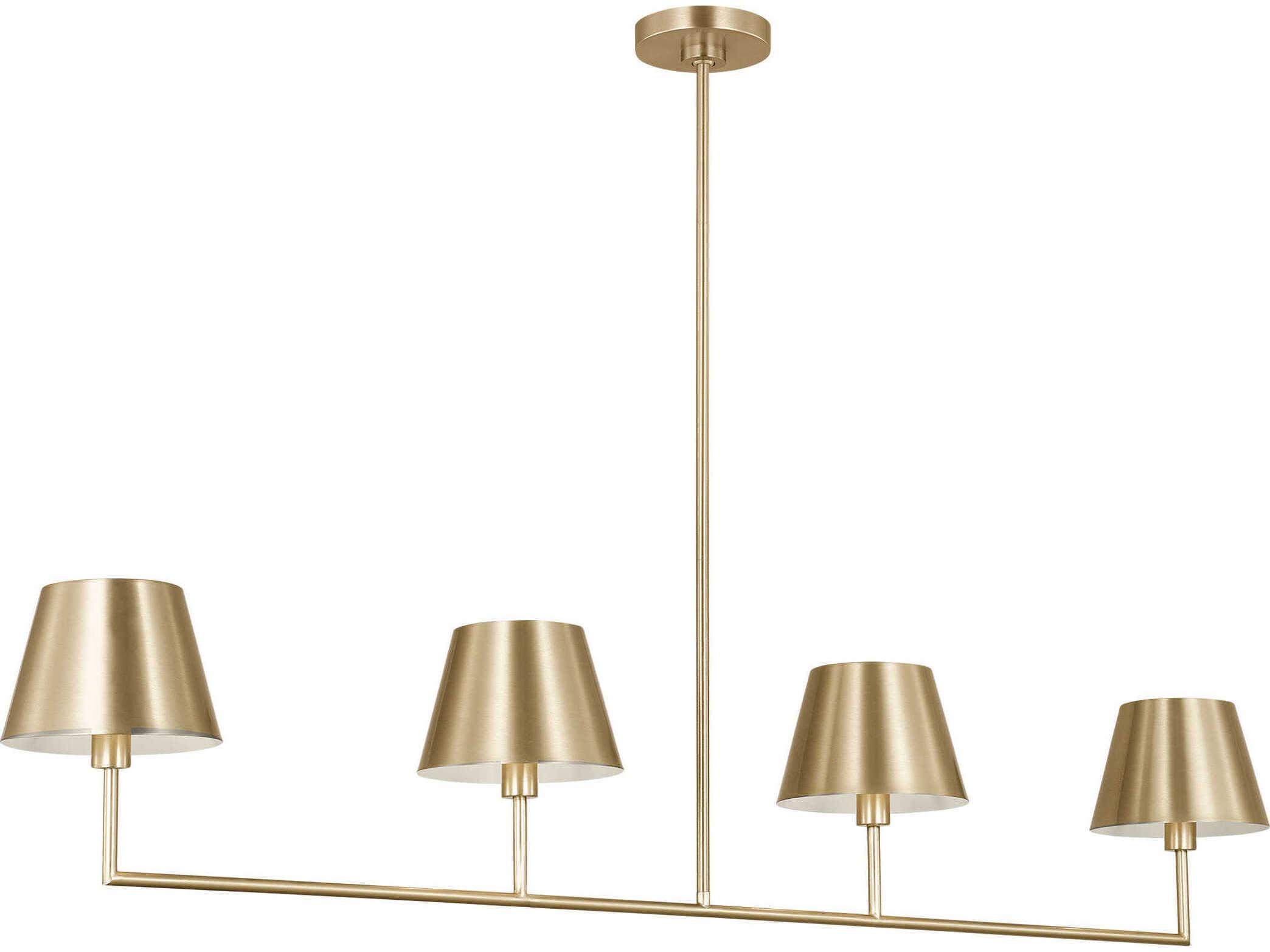 Visual Comfort Studio Ender 4-Light Satin Brass Island Pendant