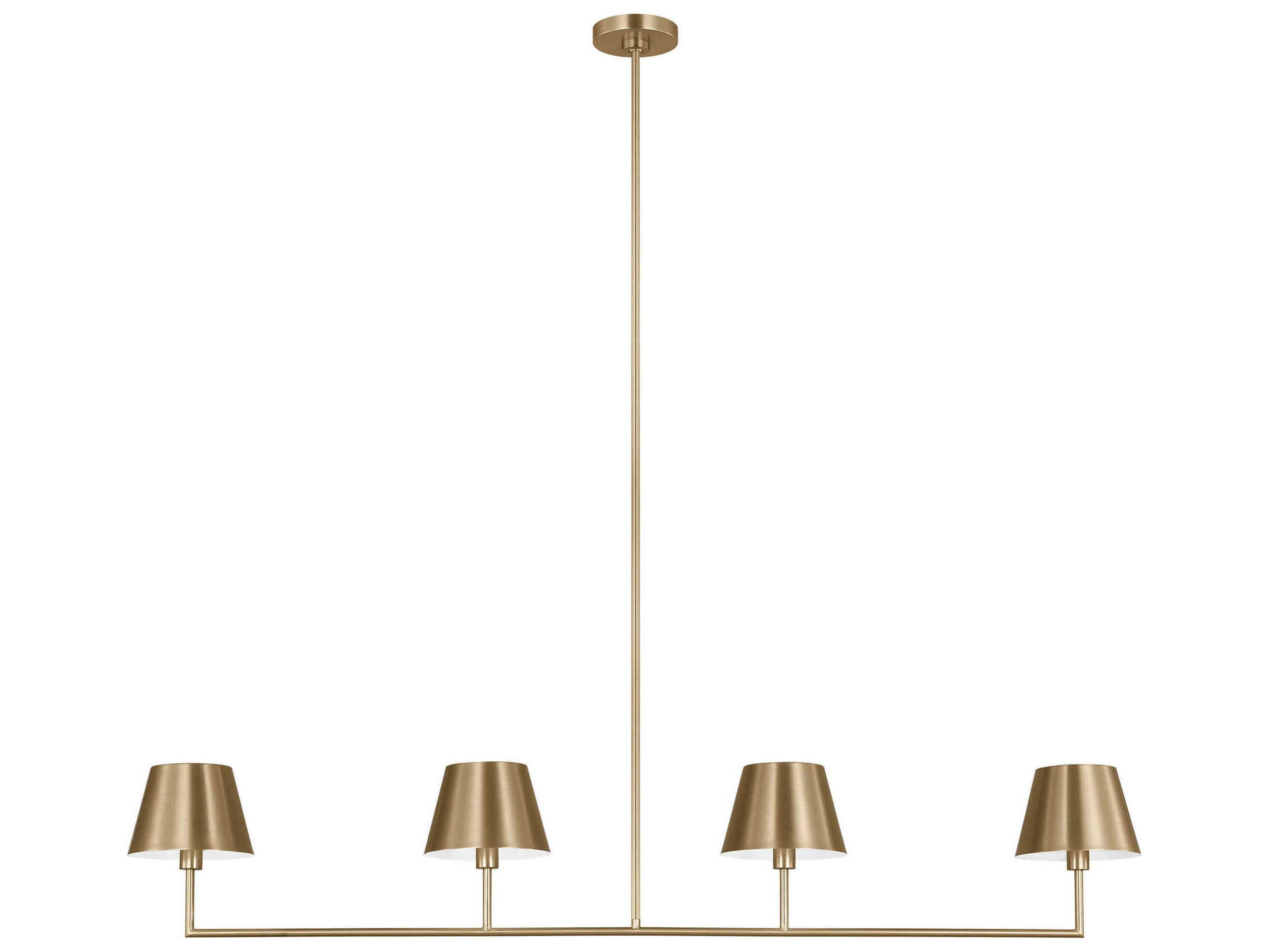 Visual Comfort Studio Ender 4-Light Satin Brass Island Pendant