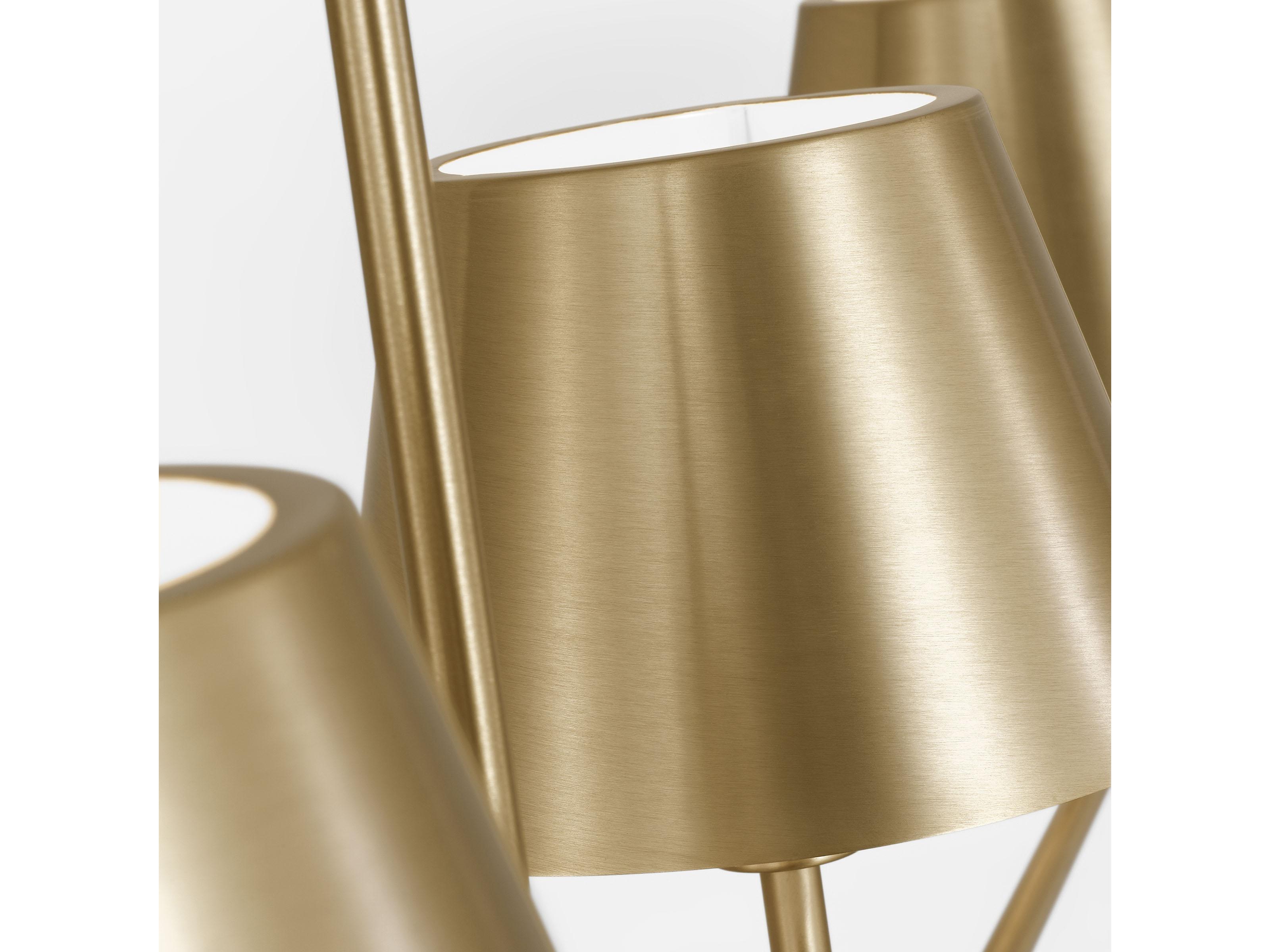 Visual Comfort Studio Ender 4-Light Satin Brass Island Pendant