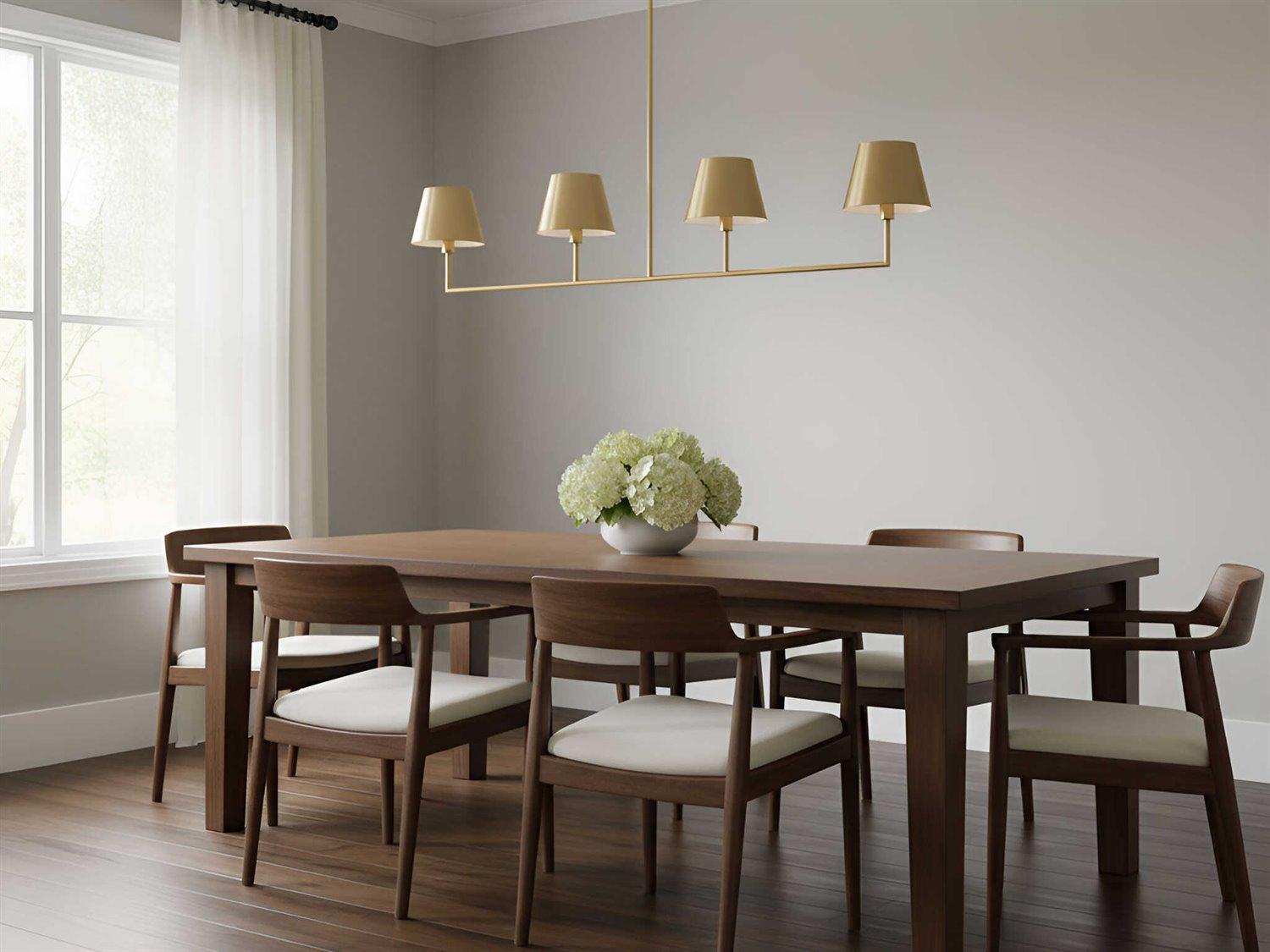 Visual Comfort Studio Ender 4-Light Satin Brass Island Pendant