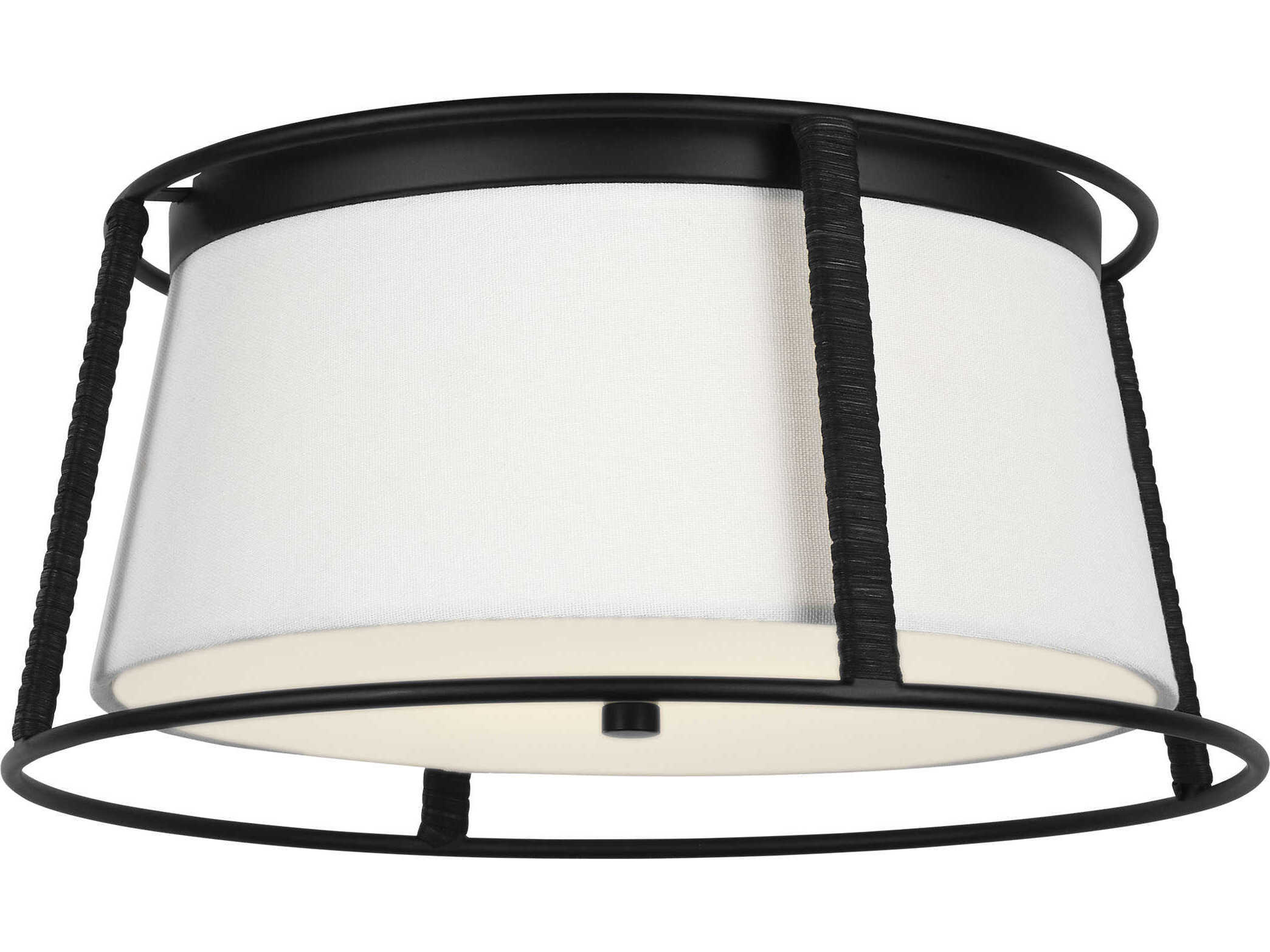 Visual Comfort Studio Cortes 2-Light Midnight Black Flush Mount
