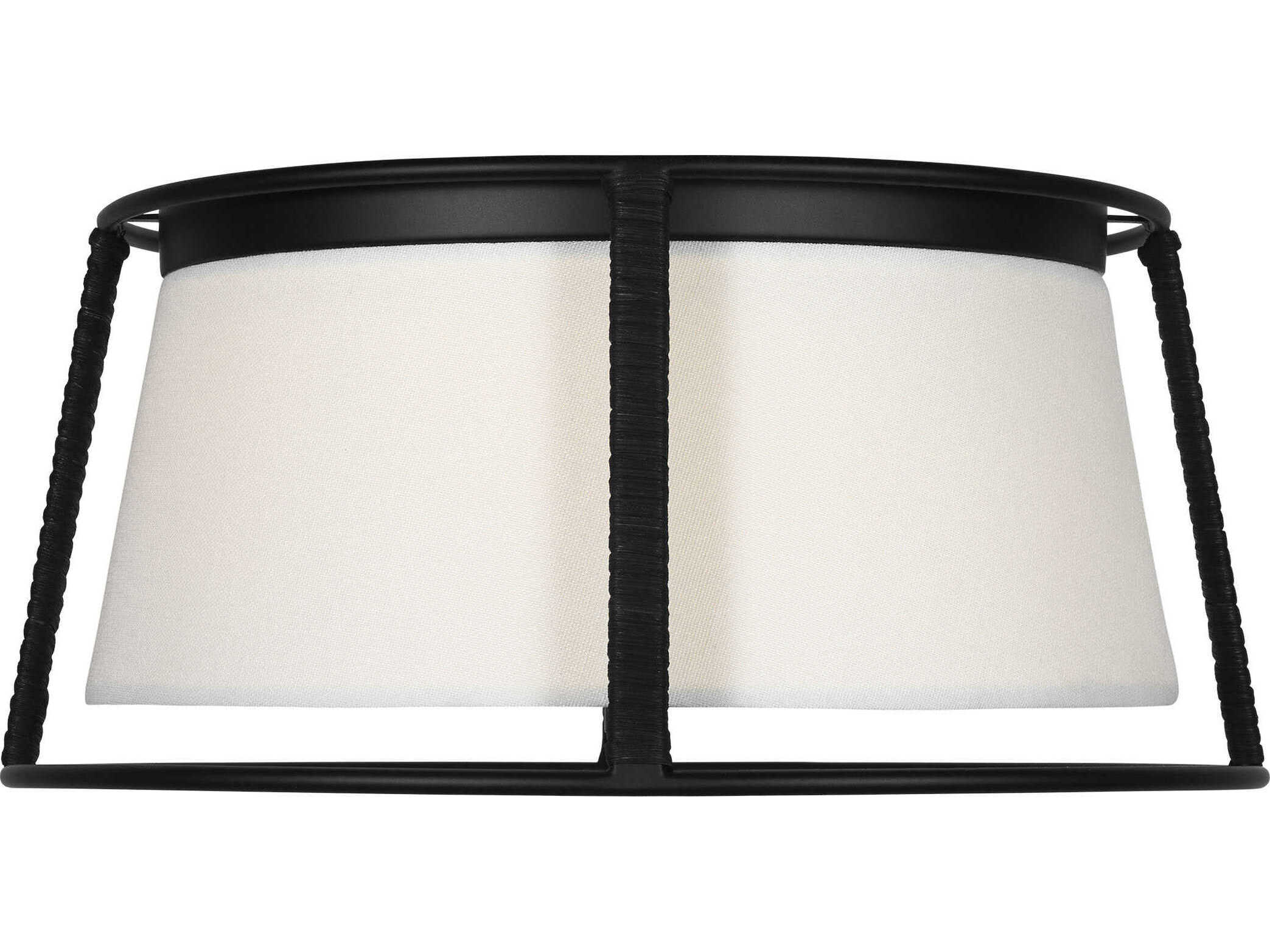 Visual Comfort Studio Cortes 2-Light Midnight Black Flush Mount
