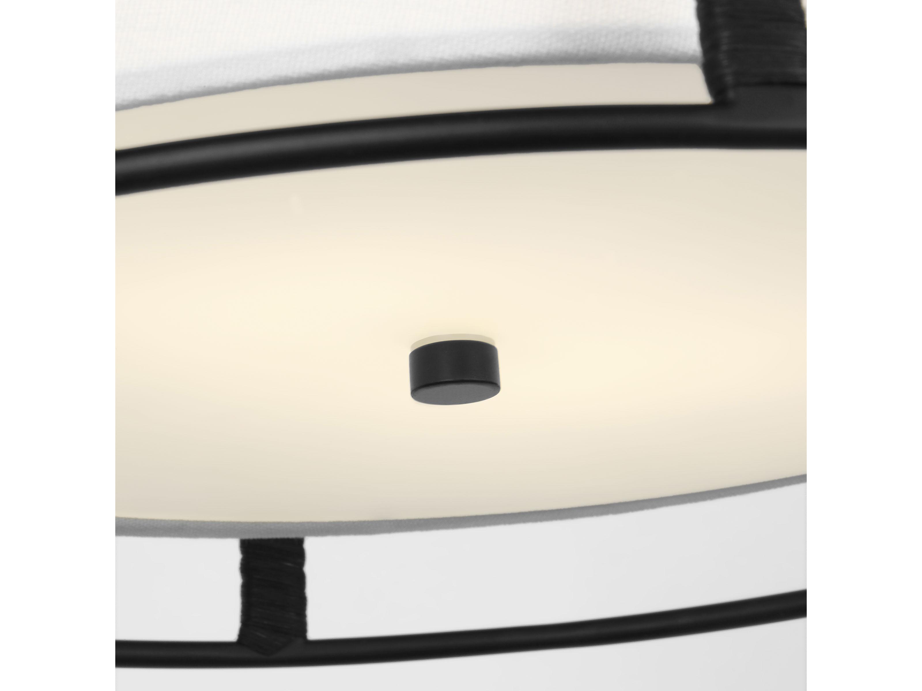 Visual Comfort Studio Cortes 2-Light Midnight Black Flush Mount