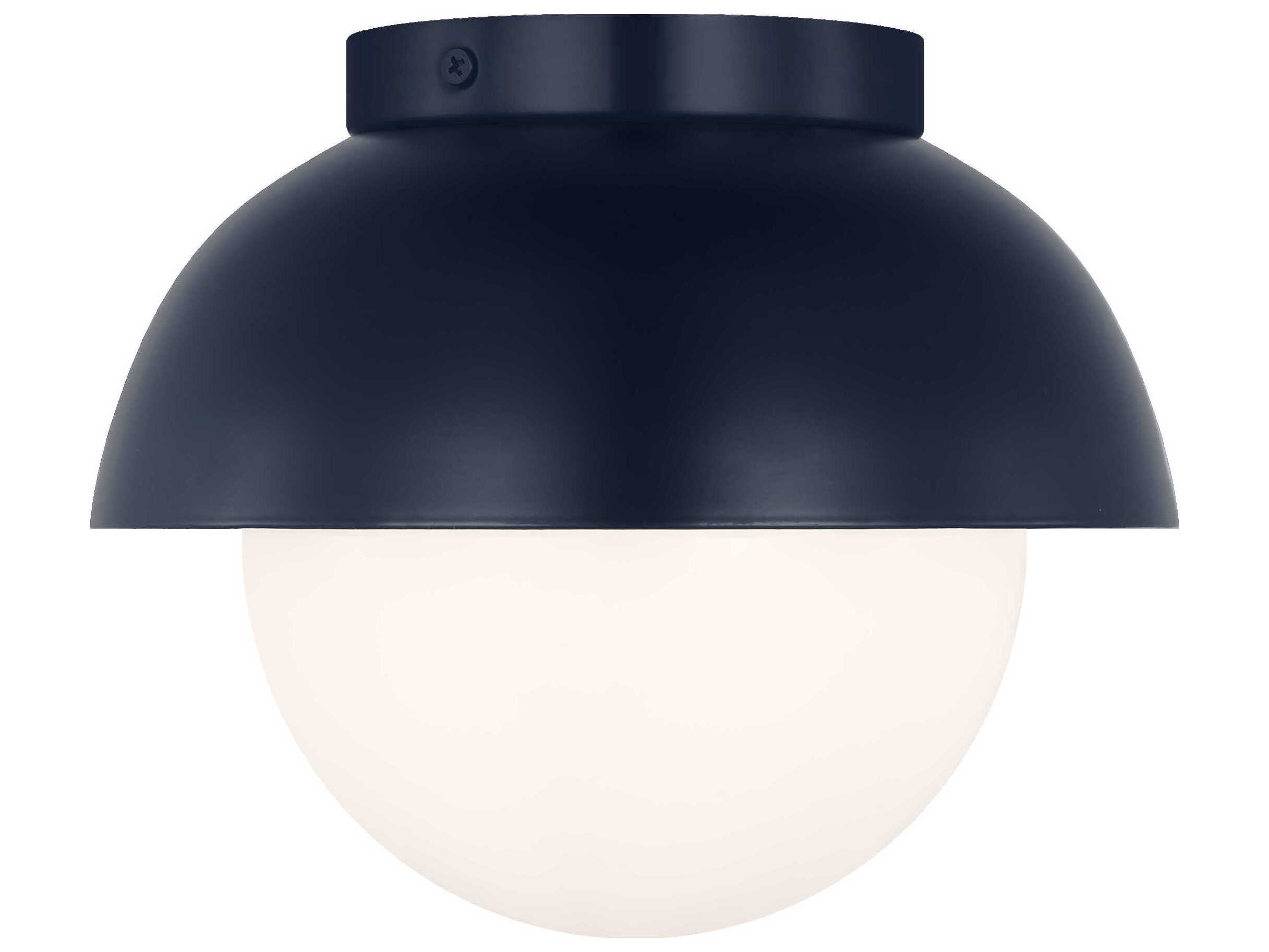 Visual Comfort Studio Hyde 1-Light Navy Blue Globe Flush Mount
