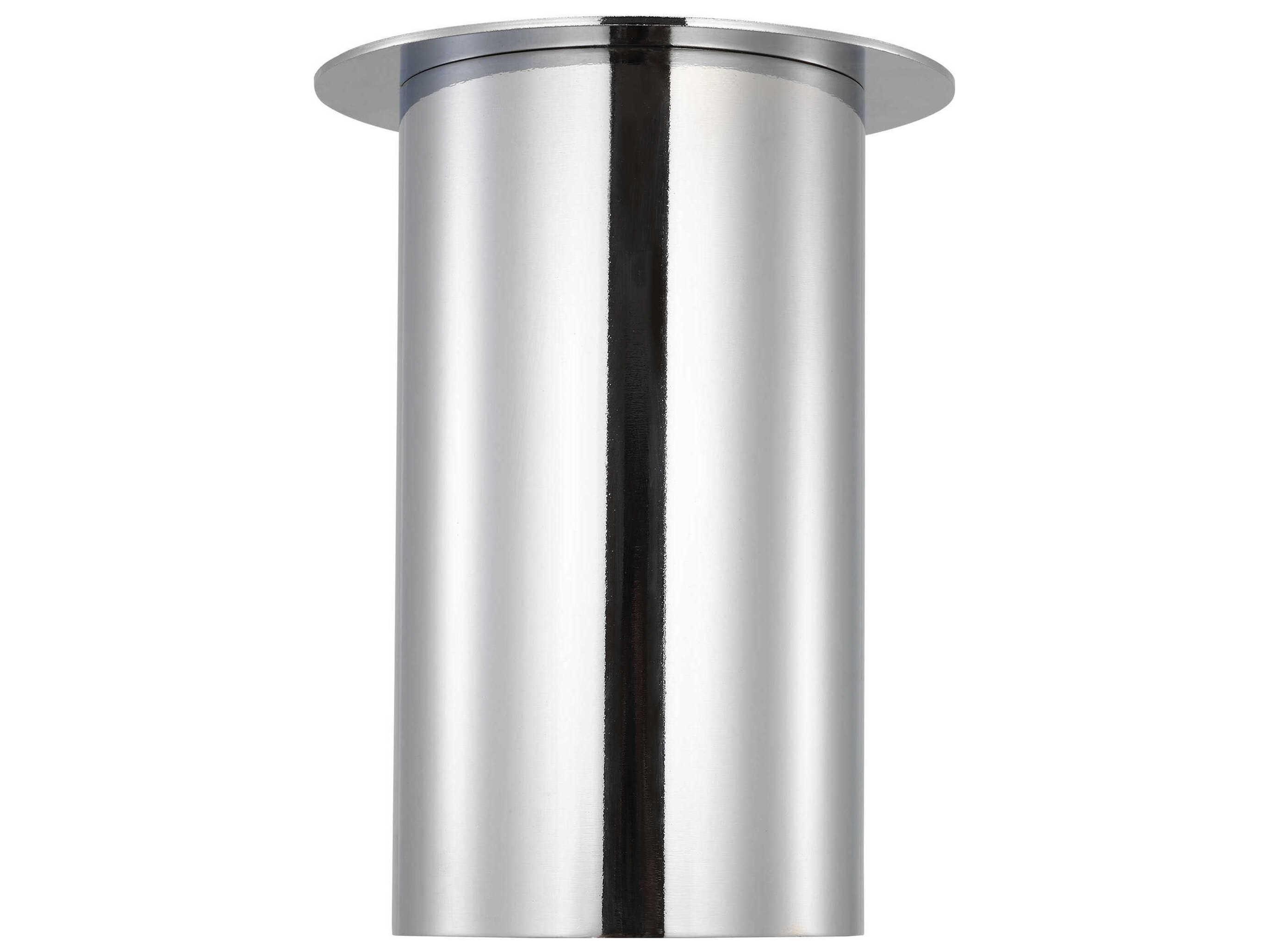 Visual Comfort Studio Archer 1-Light Chrome Cylinder Flush Mount