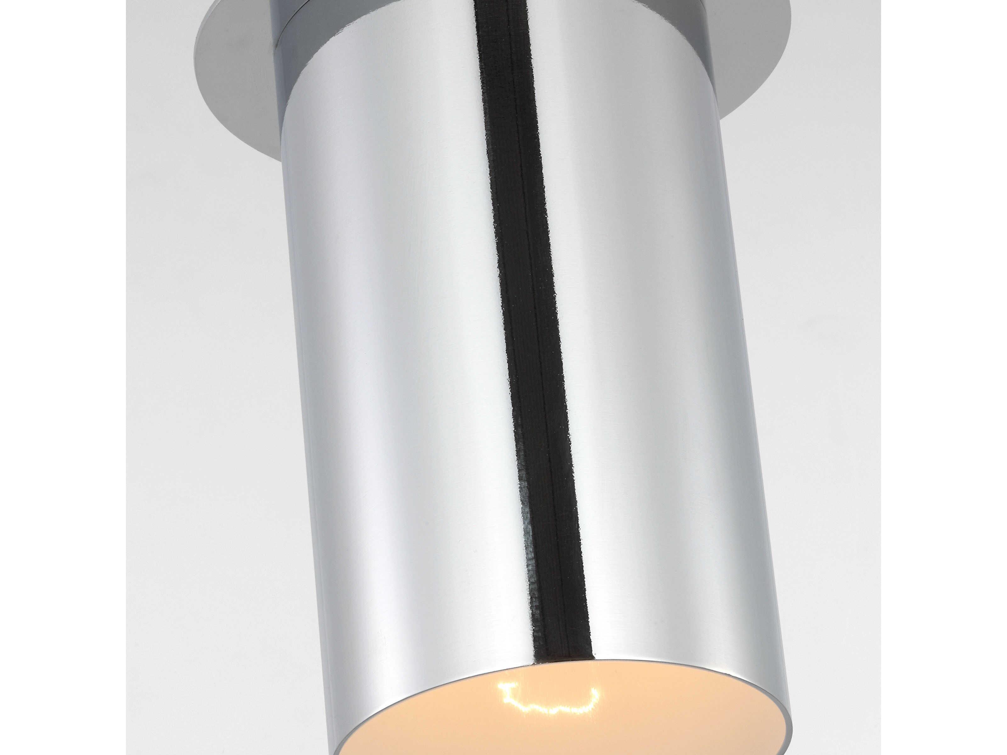Visual Comfort Studio Archer 1-Light Chrome Cylinder Flush Mount