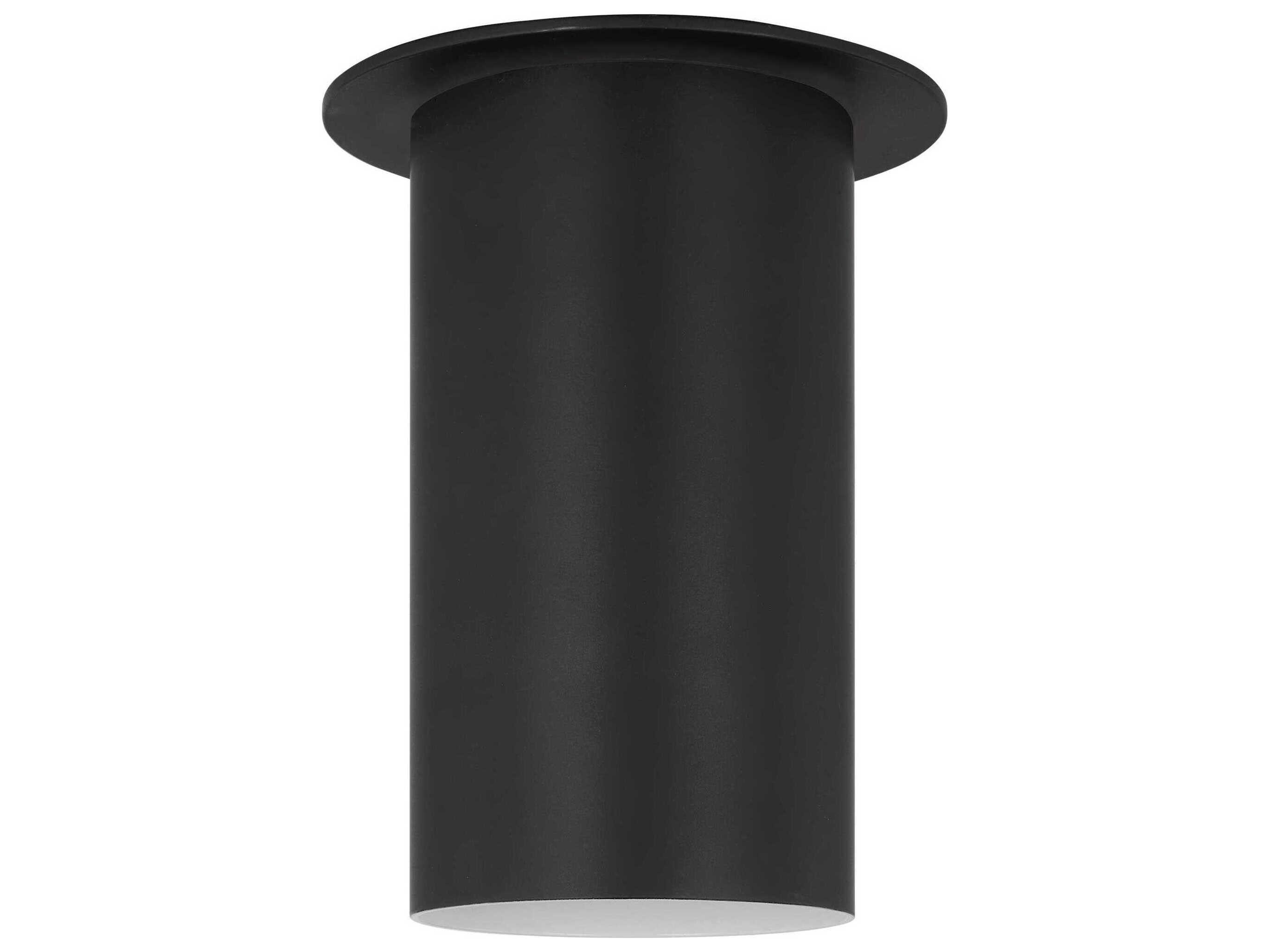 Visual Comfort Studio Archer 1-Light Midnight Black Cylinder Flush Mount