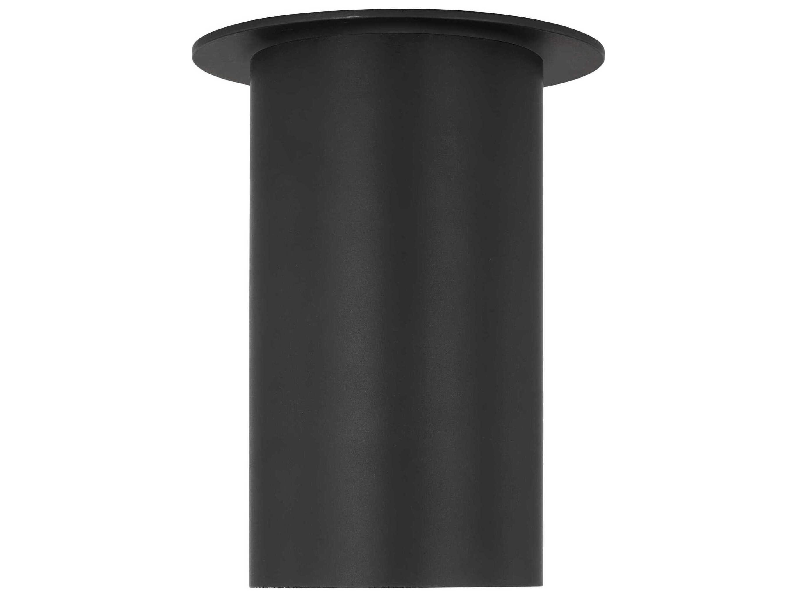 Visual Comfort Studio Archer 1-Light Midnight Black Cylinder Flush Mount