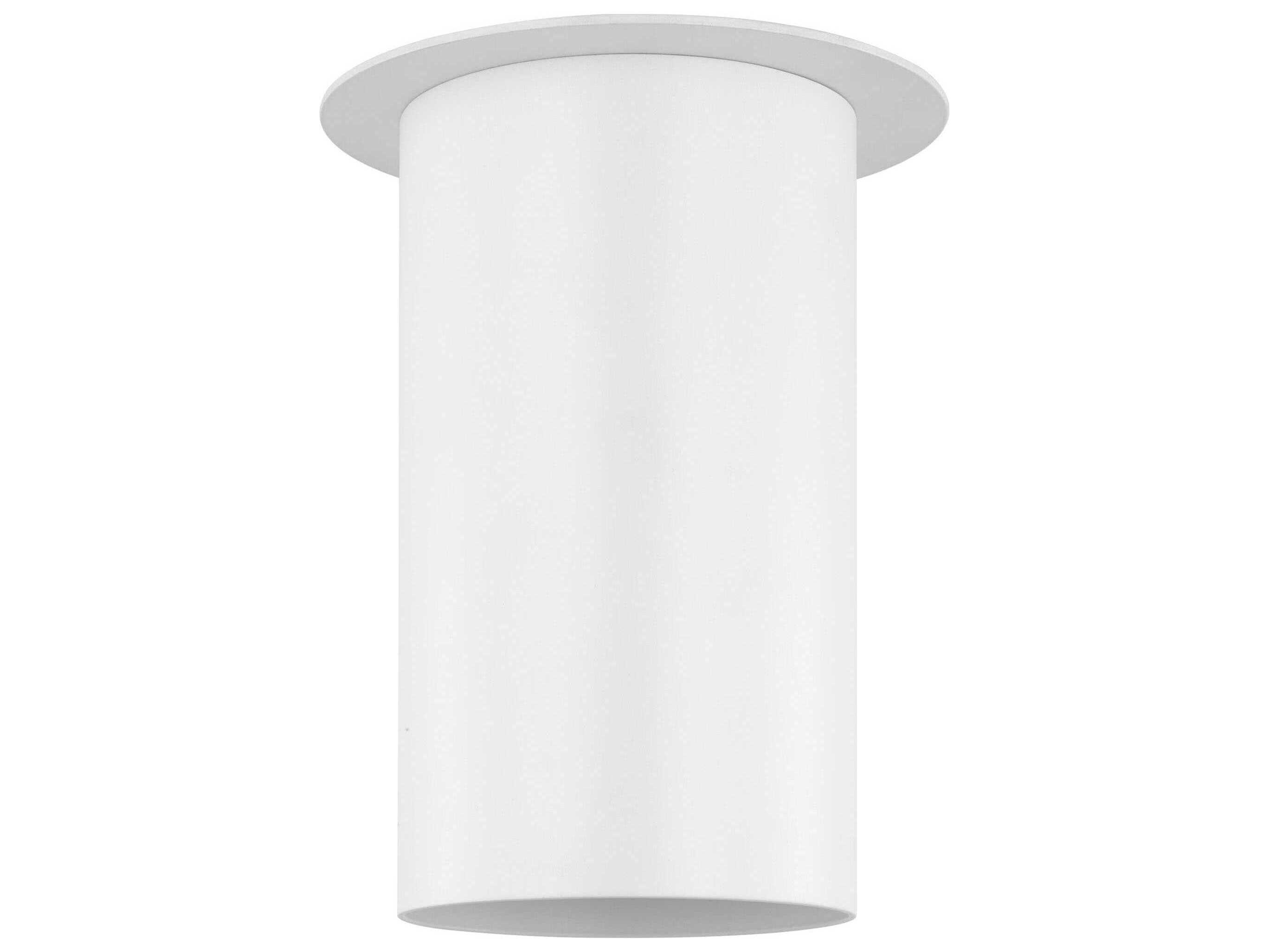 Visual Comfort Studio Archer 1-Light Matte White Cylinder Flush Mount