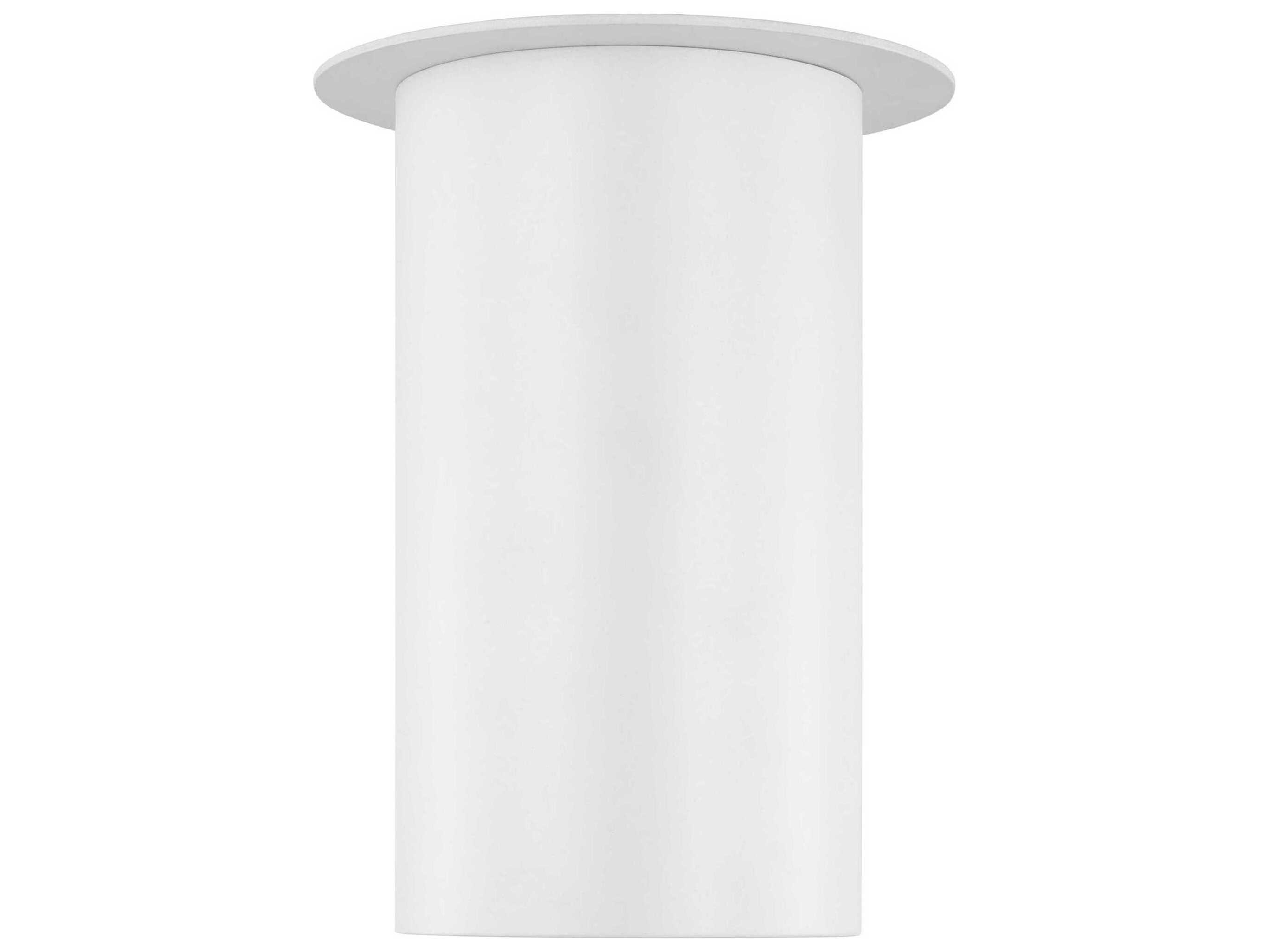 Visual Comfort Studio Archer 1-Light Matte White Cylinder Flush Mount