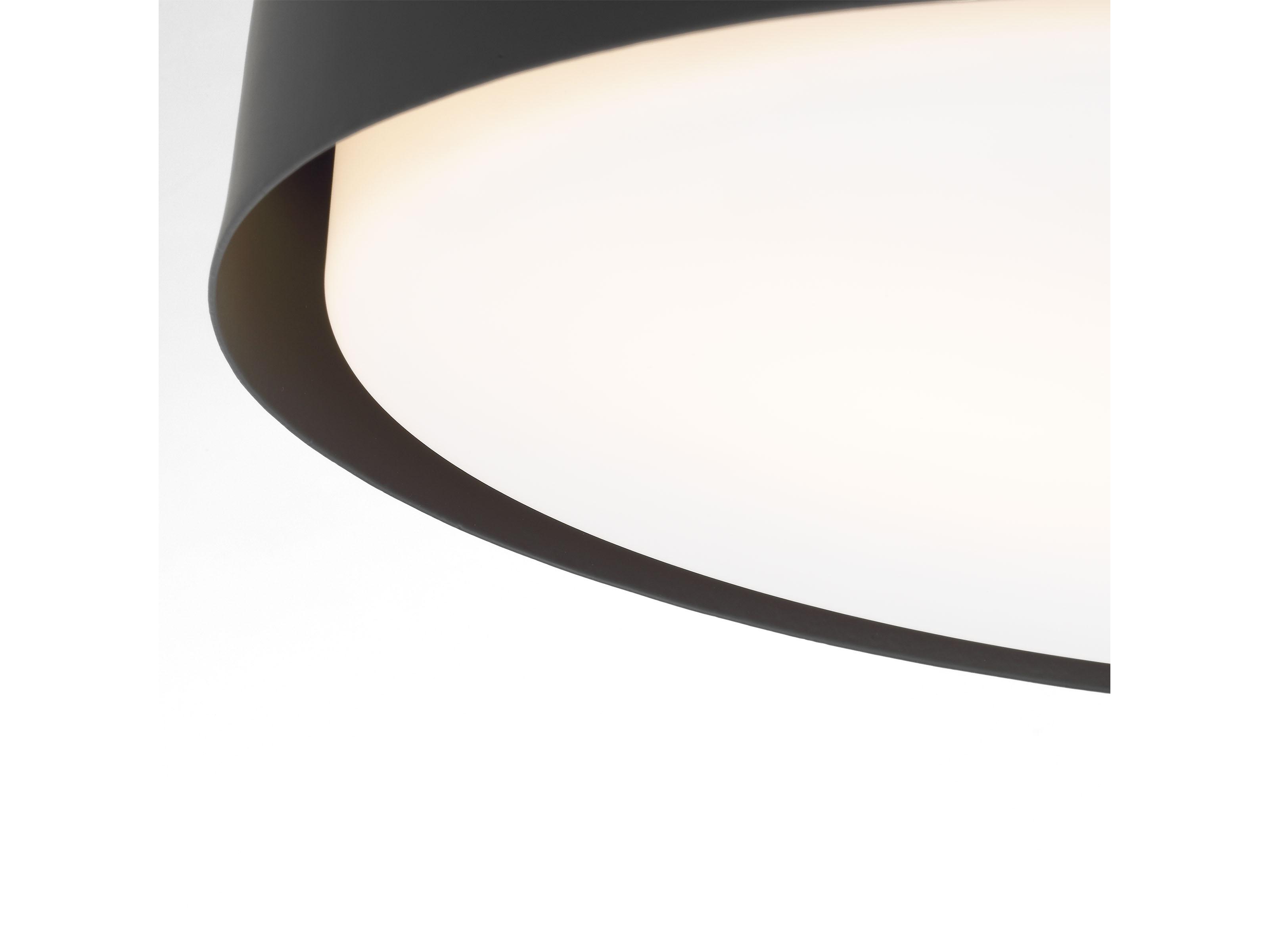 Visual Comfort Studio Dartmore 2-Light Midnight Black Drum Flush Mount