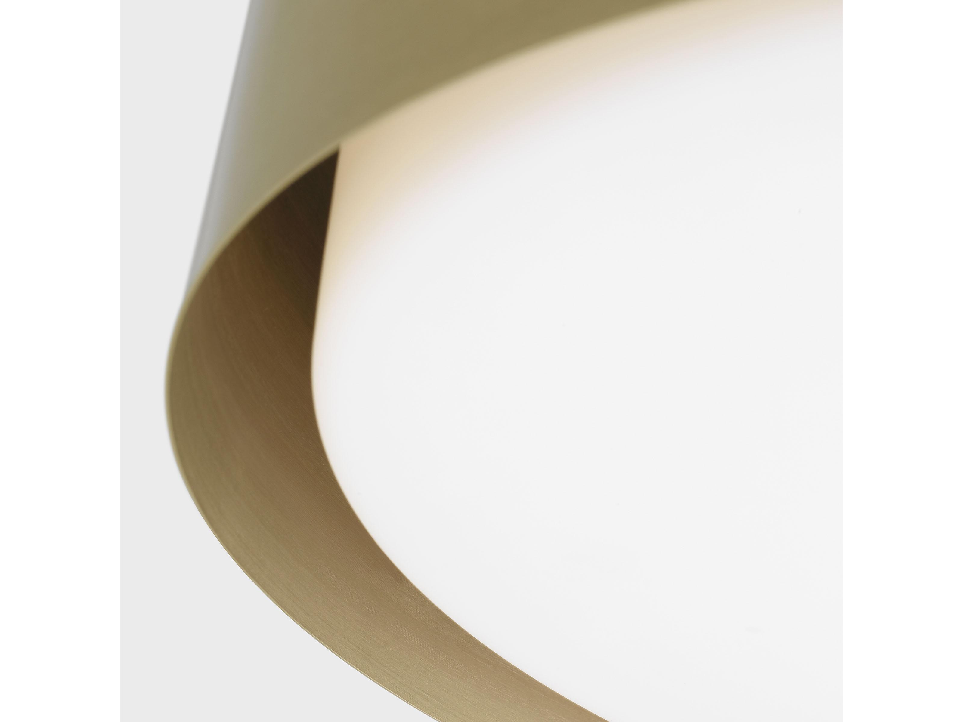 Visual Comfort Studio Dartmore 2-Light Satin Brass Drum Flush Mount