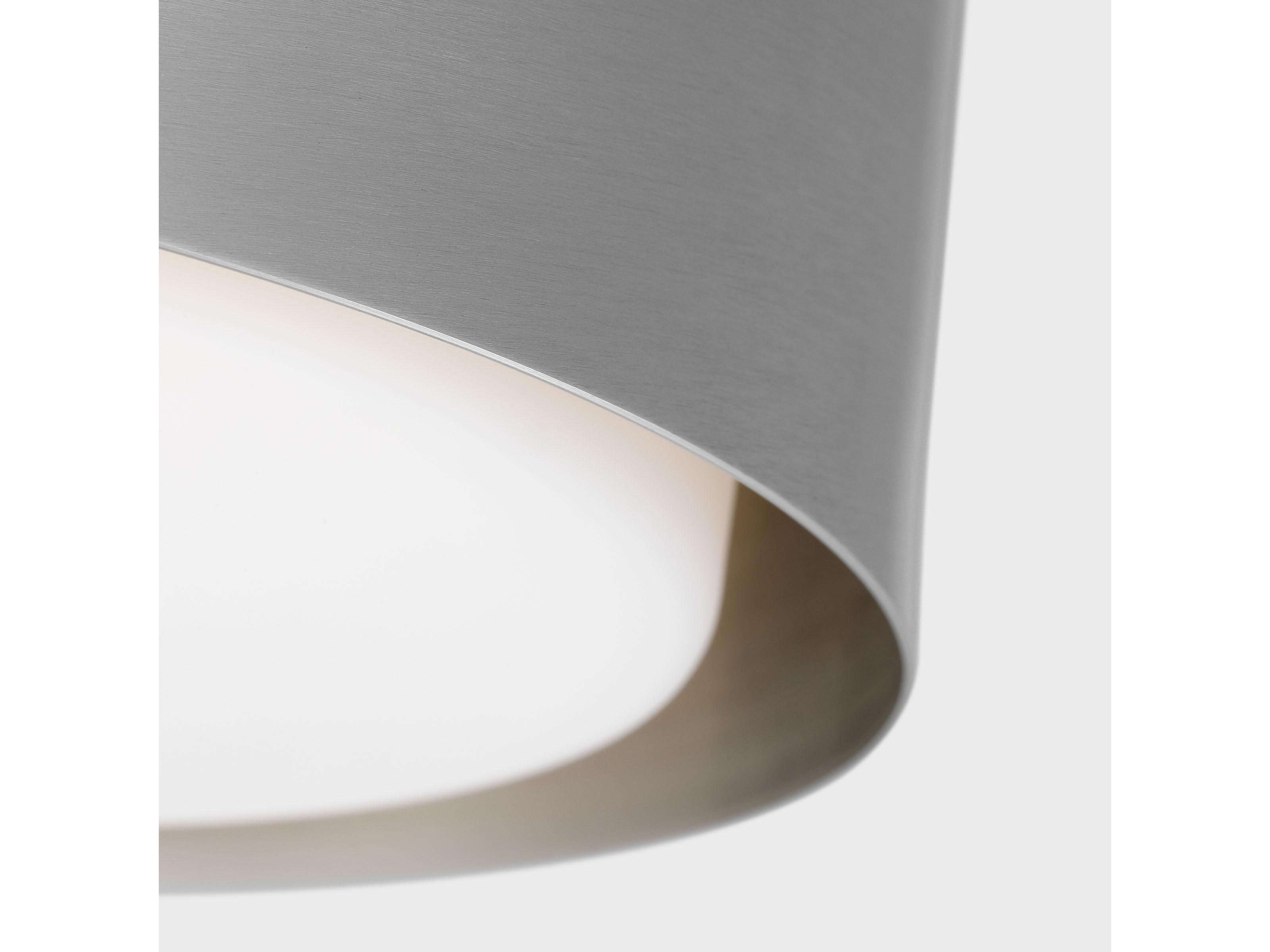 Visual Comfort Studio Dartmore 1-Light Brushed Nickel Drum Flush Mount