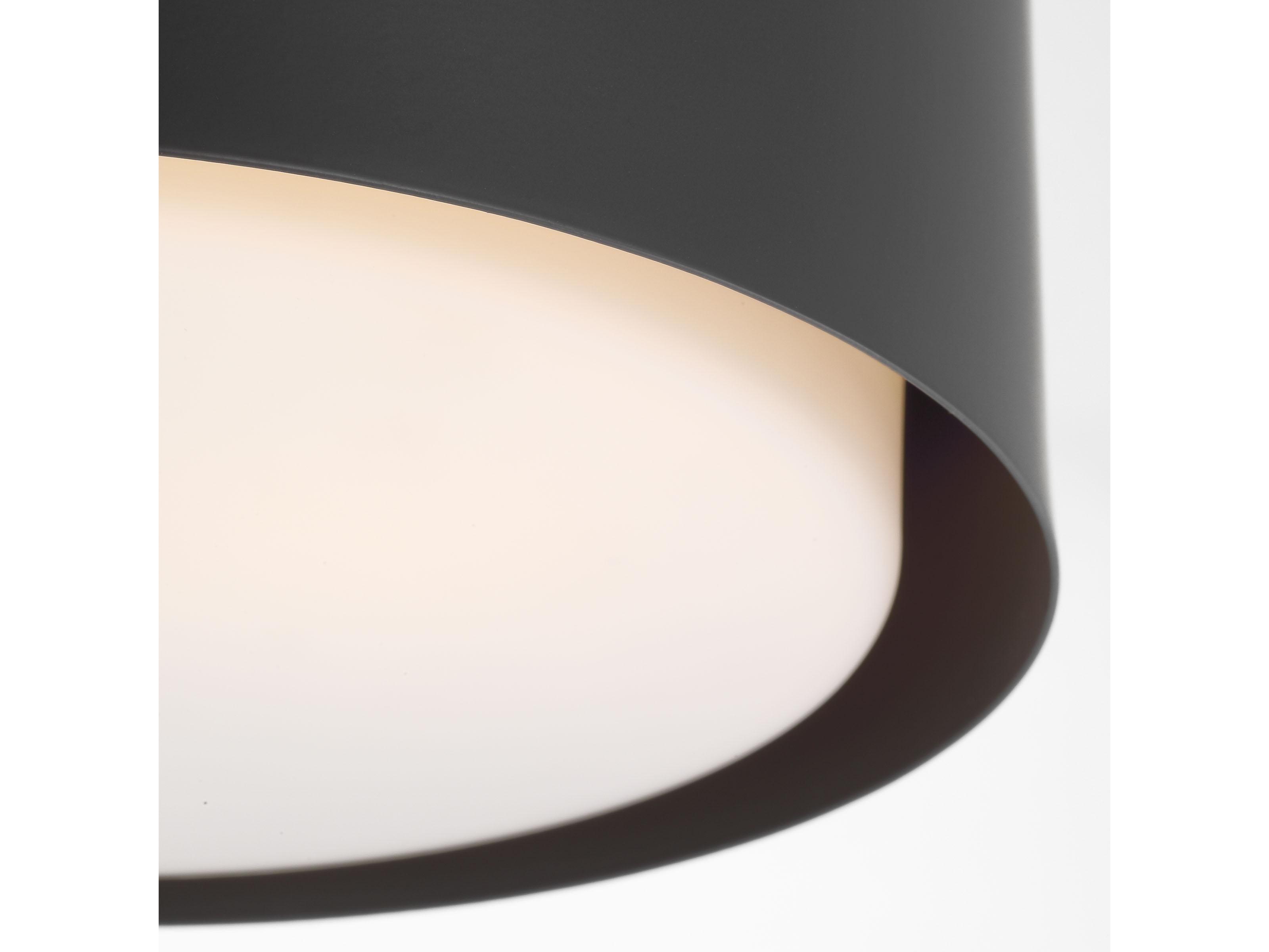 Visual Comfort Studio Dartmore 1-Light Midnight Black Drum Flush Mount