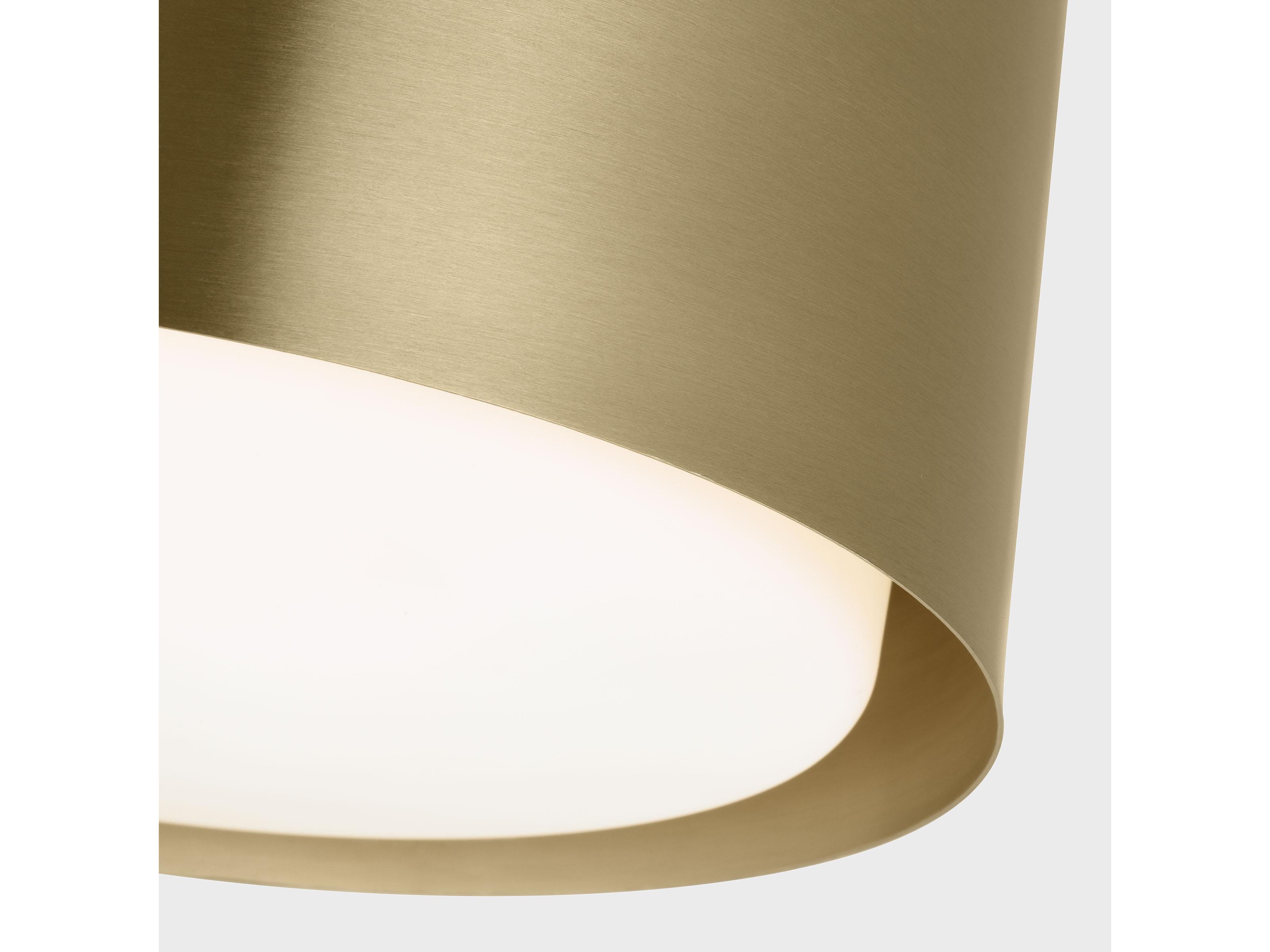 Visual Comfort Studio Dartmore 1-Light Satin Brass Drum Flush Mount