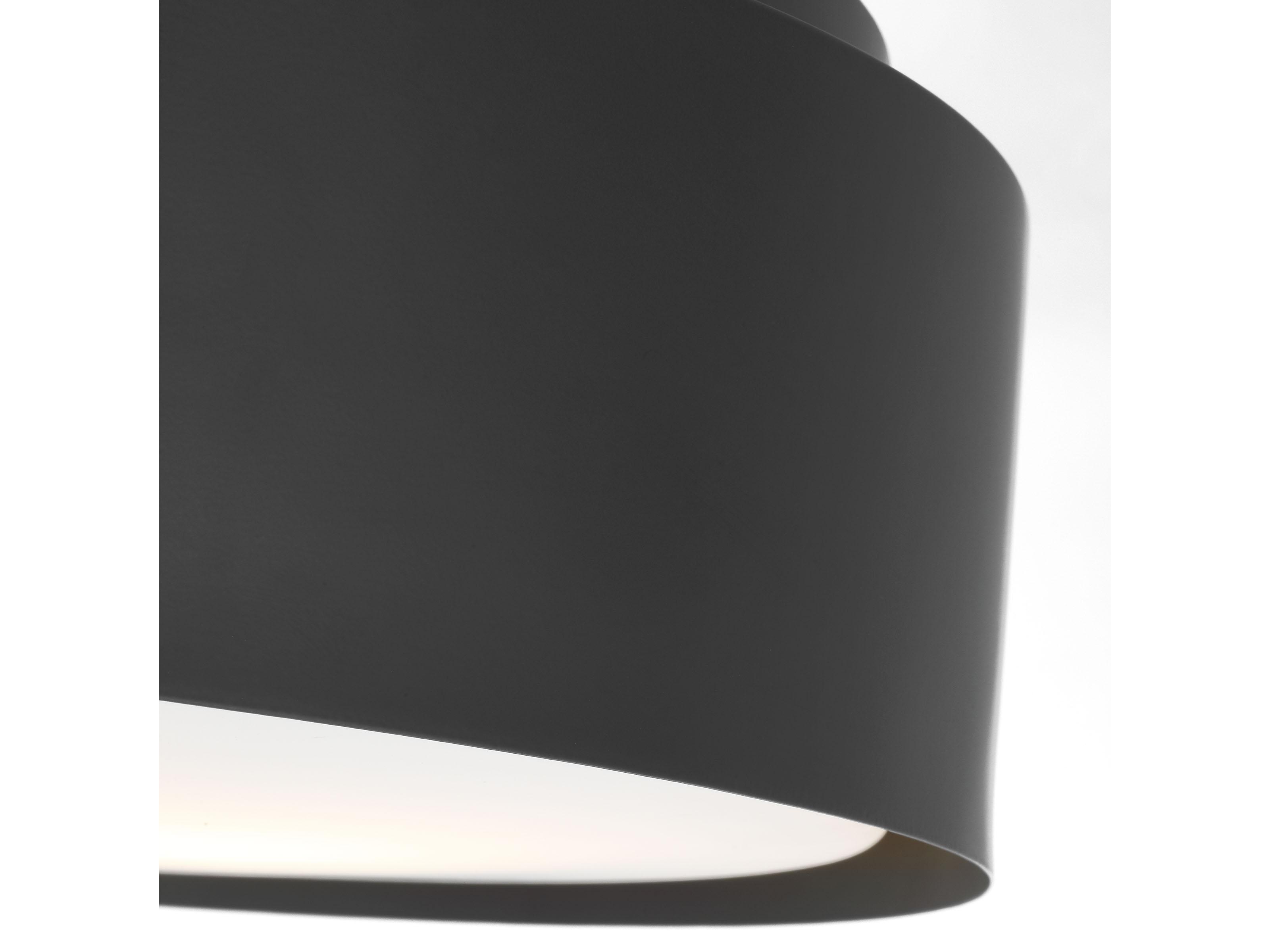 Visual Comfort Studio Dartmore 3-Light Midnight Black Drum Flush Mount