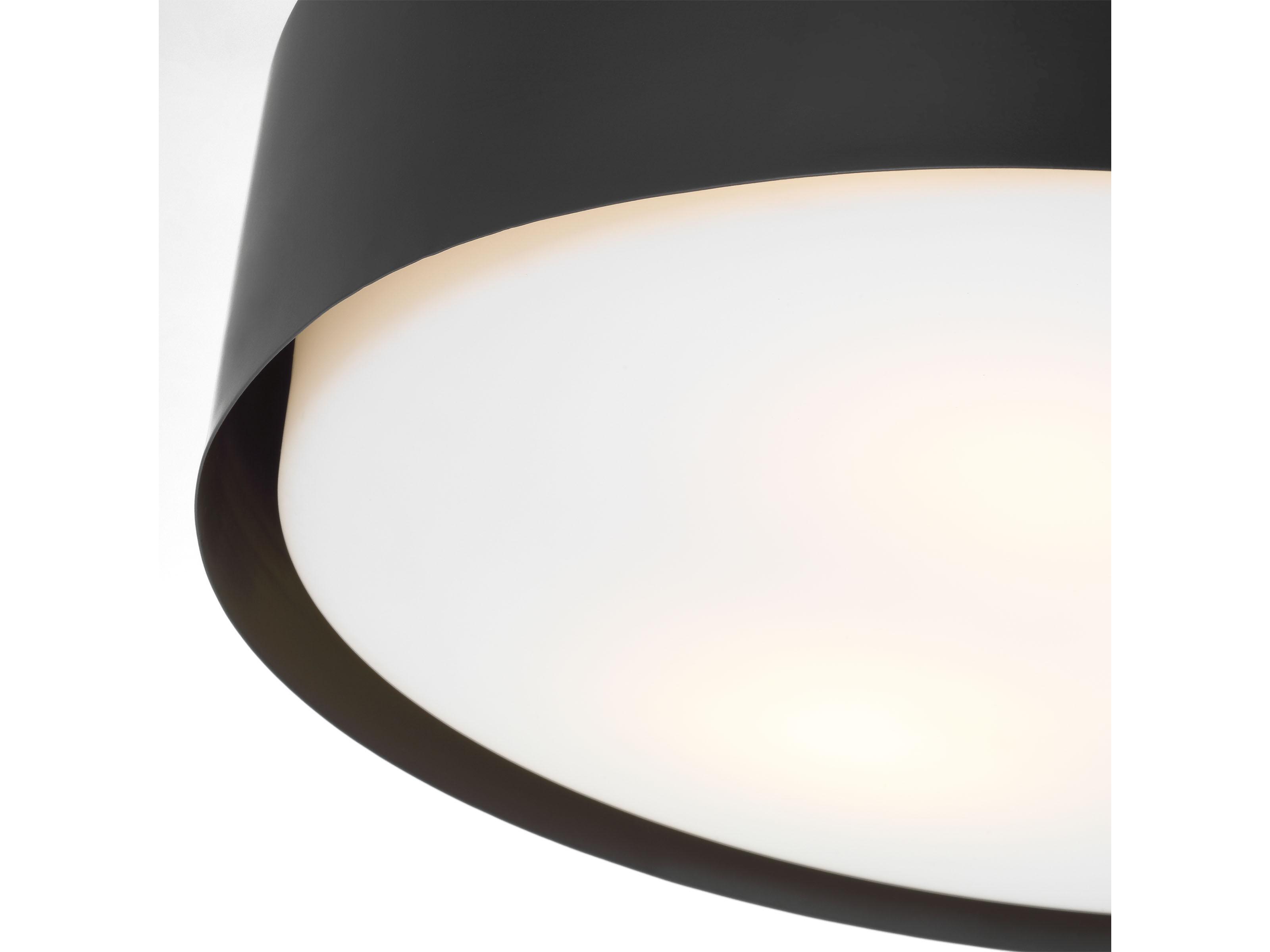 Visual Comfort Studio Dartmore 3-Light Midnight Black Drum Flush Mount