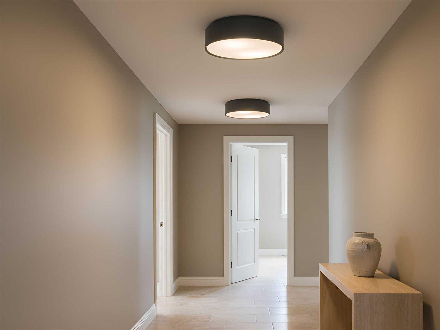 Visual Comfort Studio Dartmore 3-Light Midnight Black Drum Flush Mount