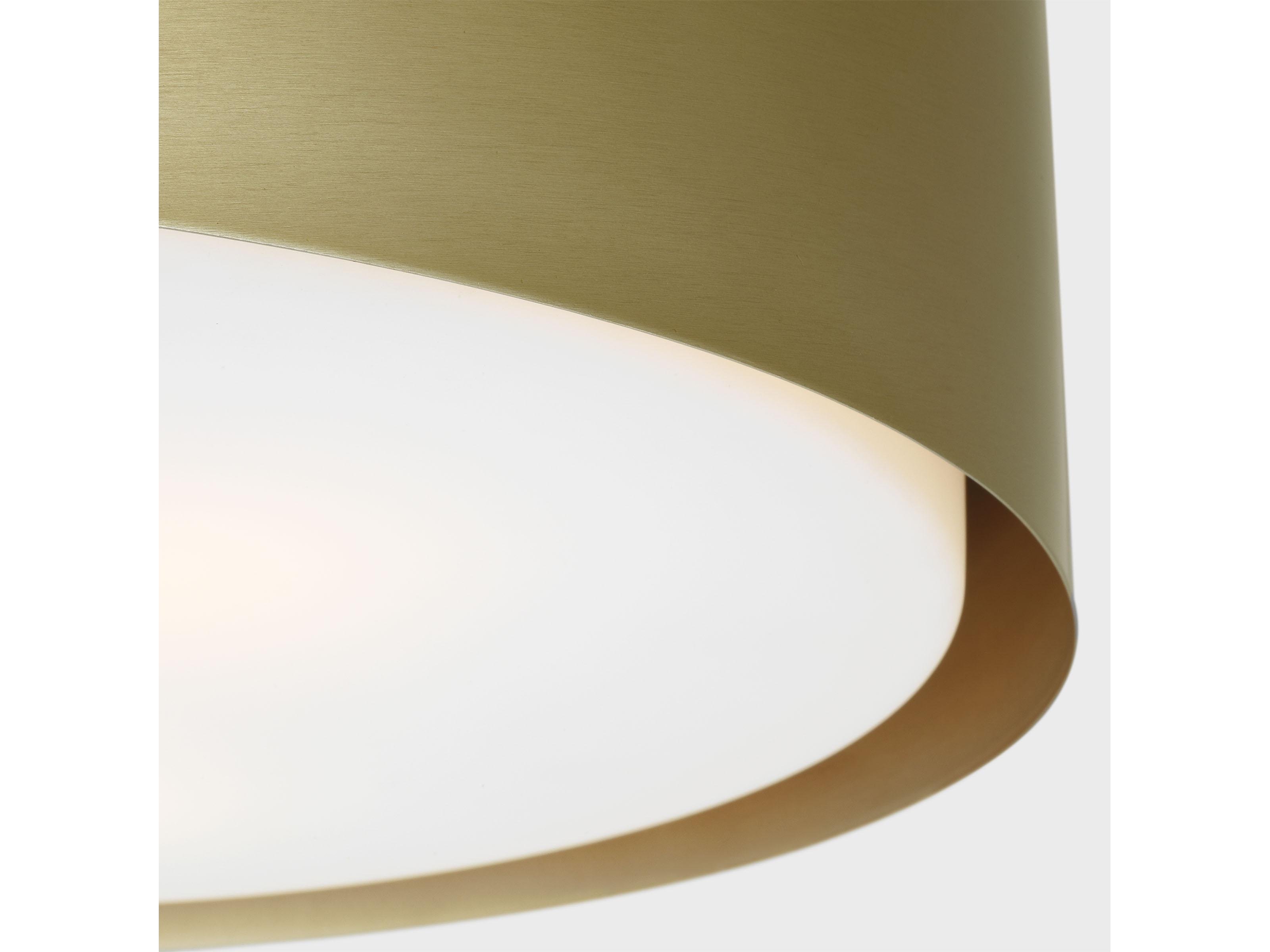 Visual Comfort Studio Dartmore 3-Light Satin Brass Drum Flush Mount