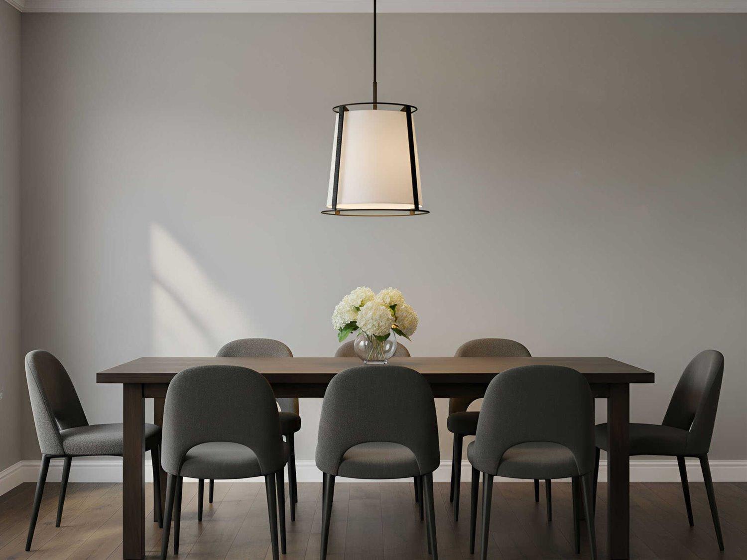 Visual Comfort Studio Cortes 2-Light Midnight Black Drum Pendant