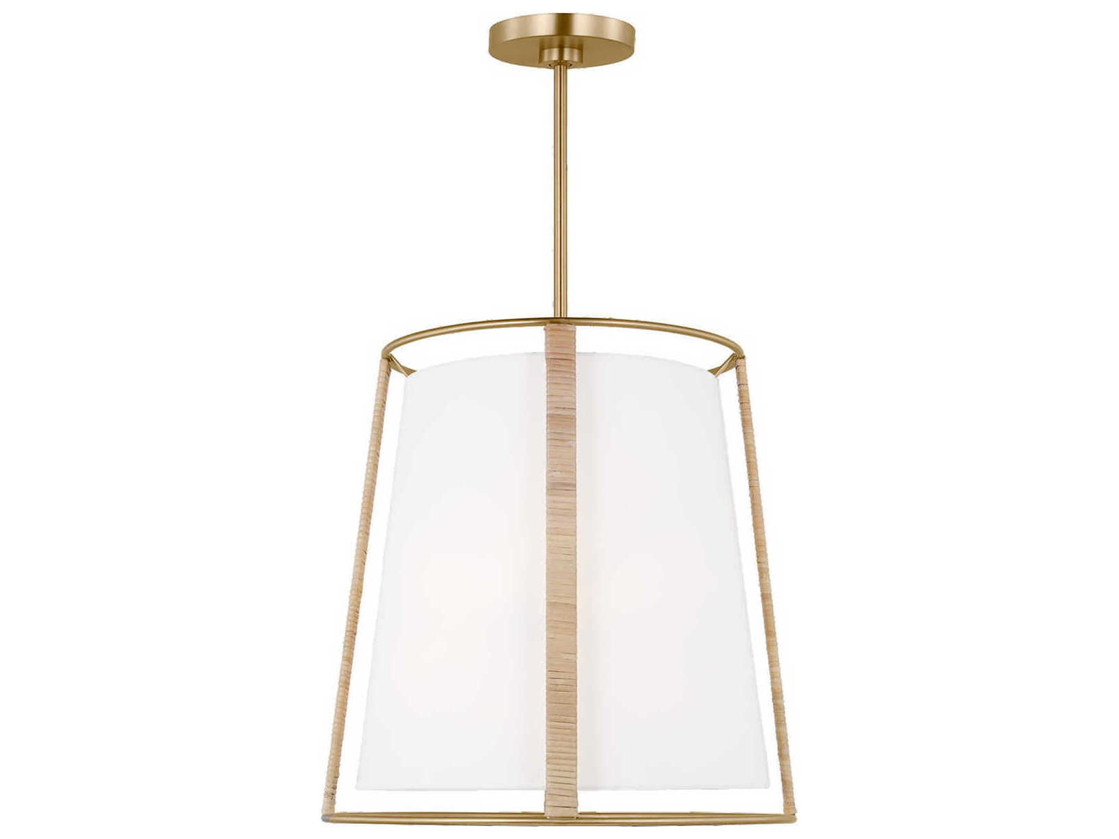 Visual Comfort Studio Cortes 2-Light Satin Brass Pendant