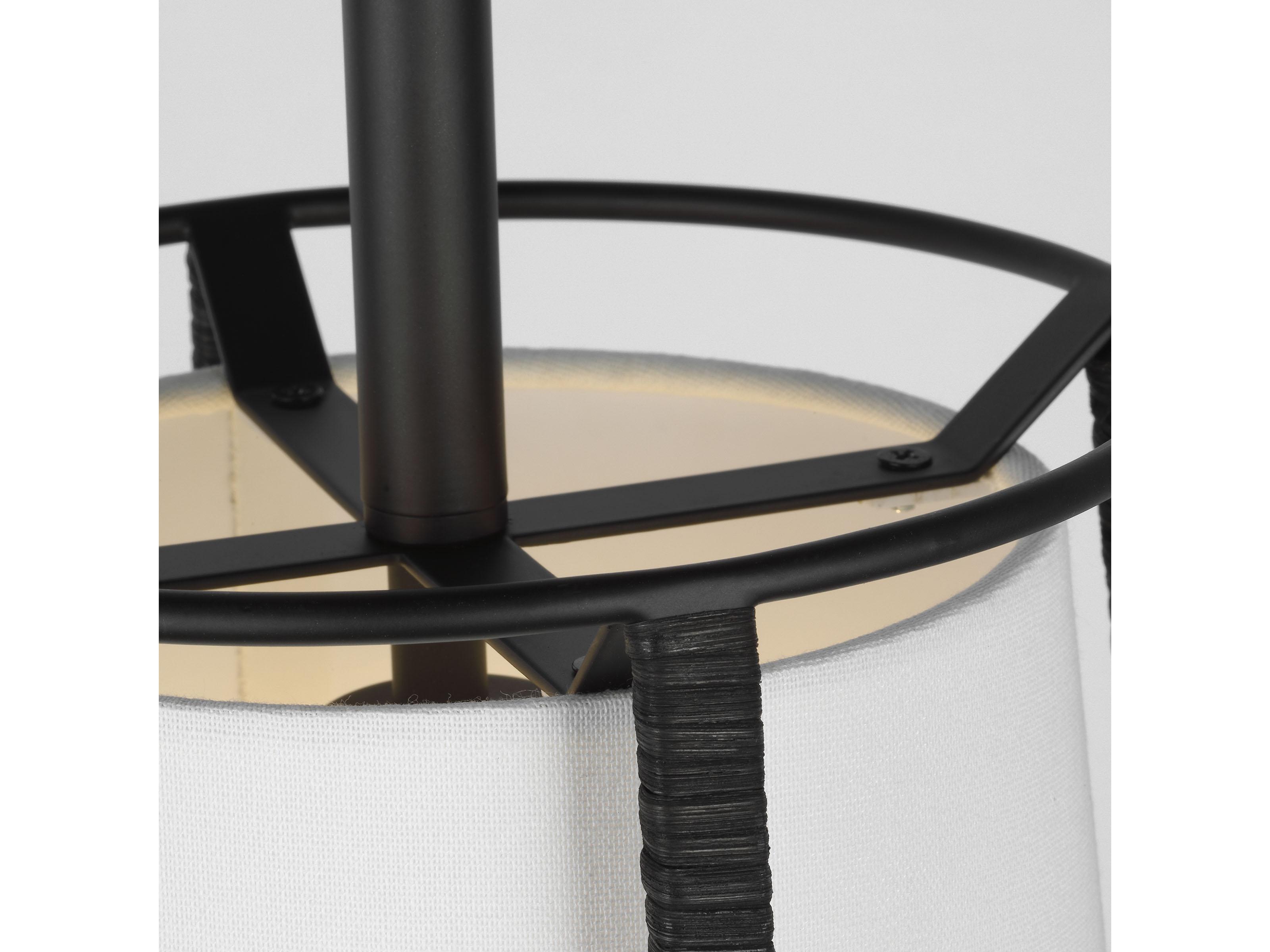 Visual Comfort Studio Cortes 1-Light Midnight Black Drum Mini Pendant