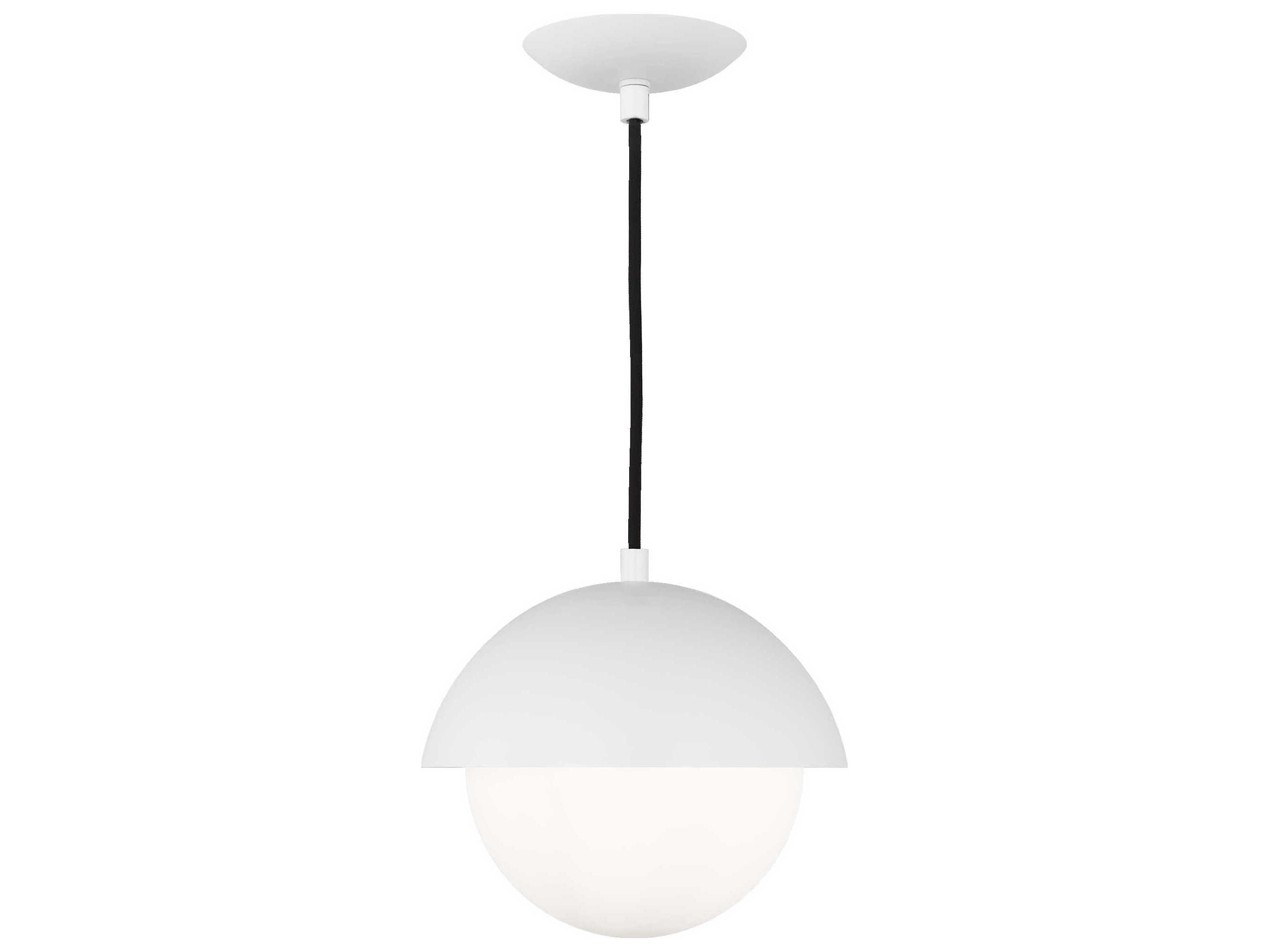 Visual Comfort Studio Hyde 1-Light Matte White Globe Mini Pendant