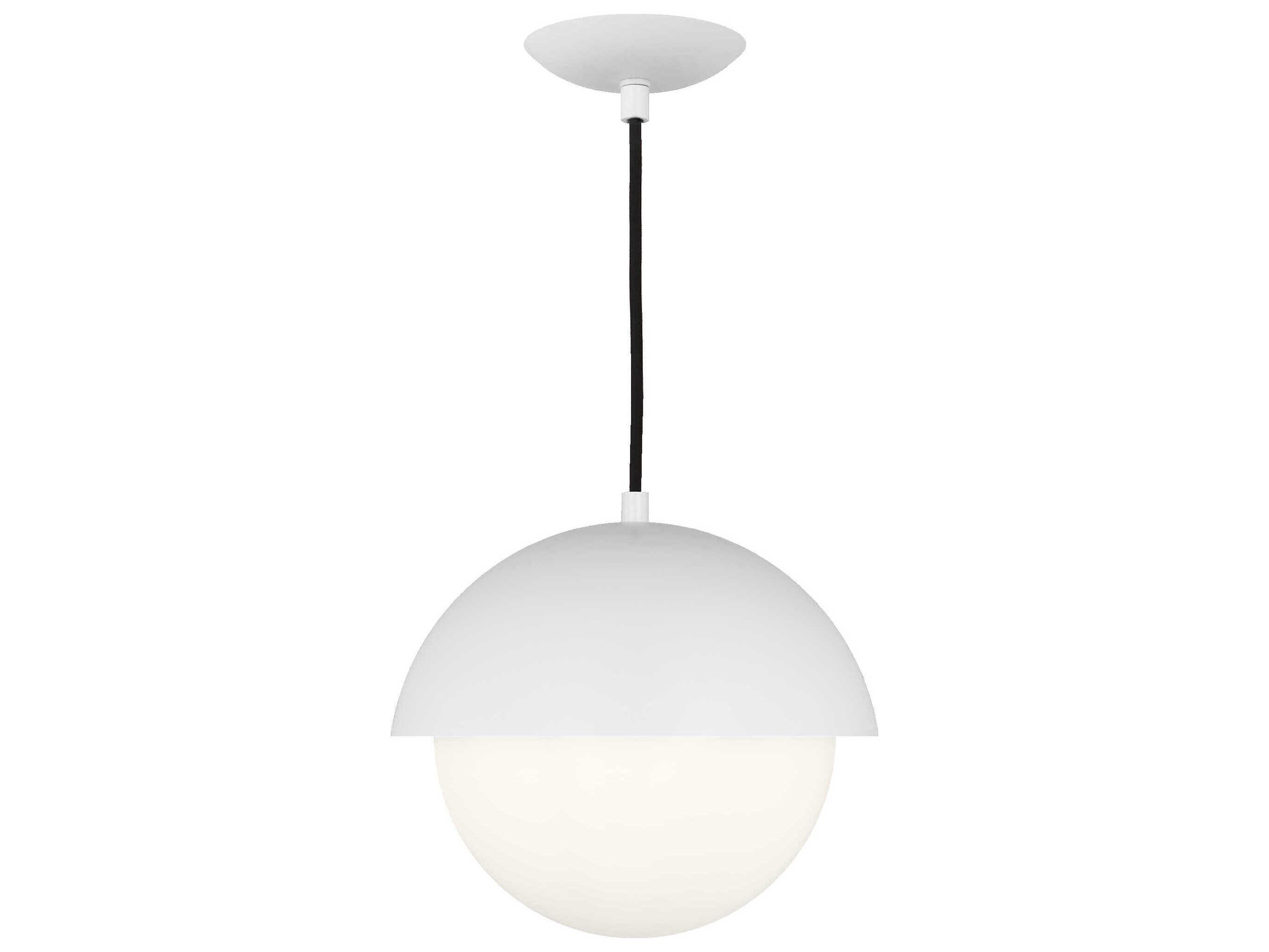 Visual Comfort Studio Hyde 1-Light Matte White Globe Mini Pendant