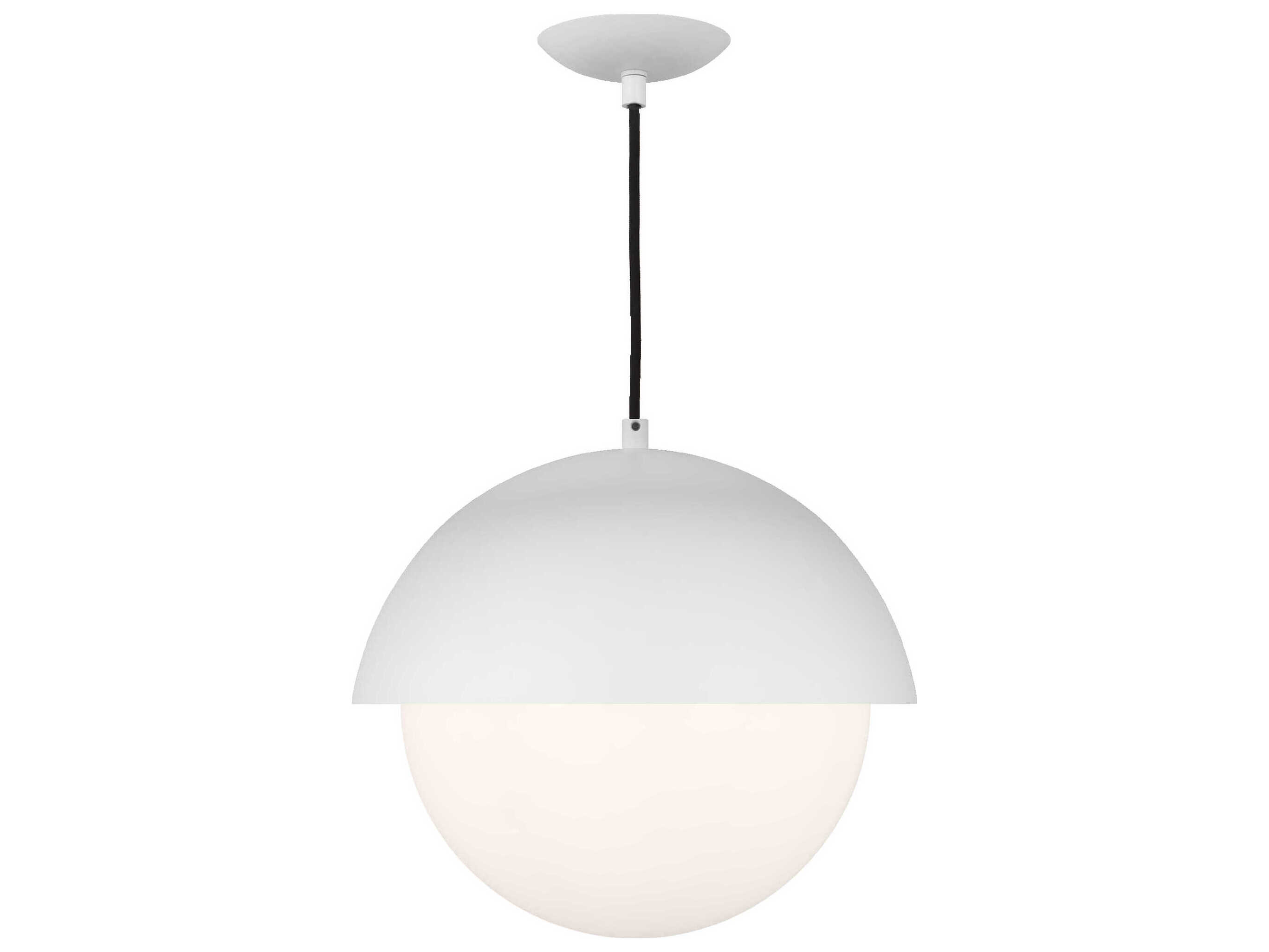 Visual Comfort Studio Hyde 1-Light Matte White Globe Pendant