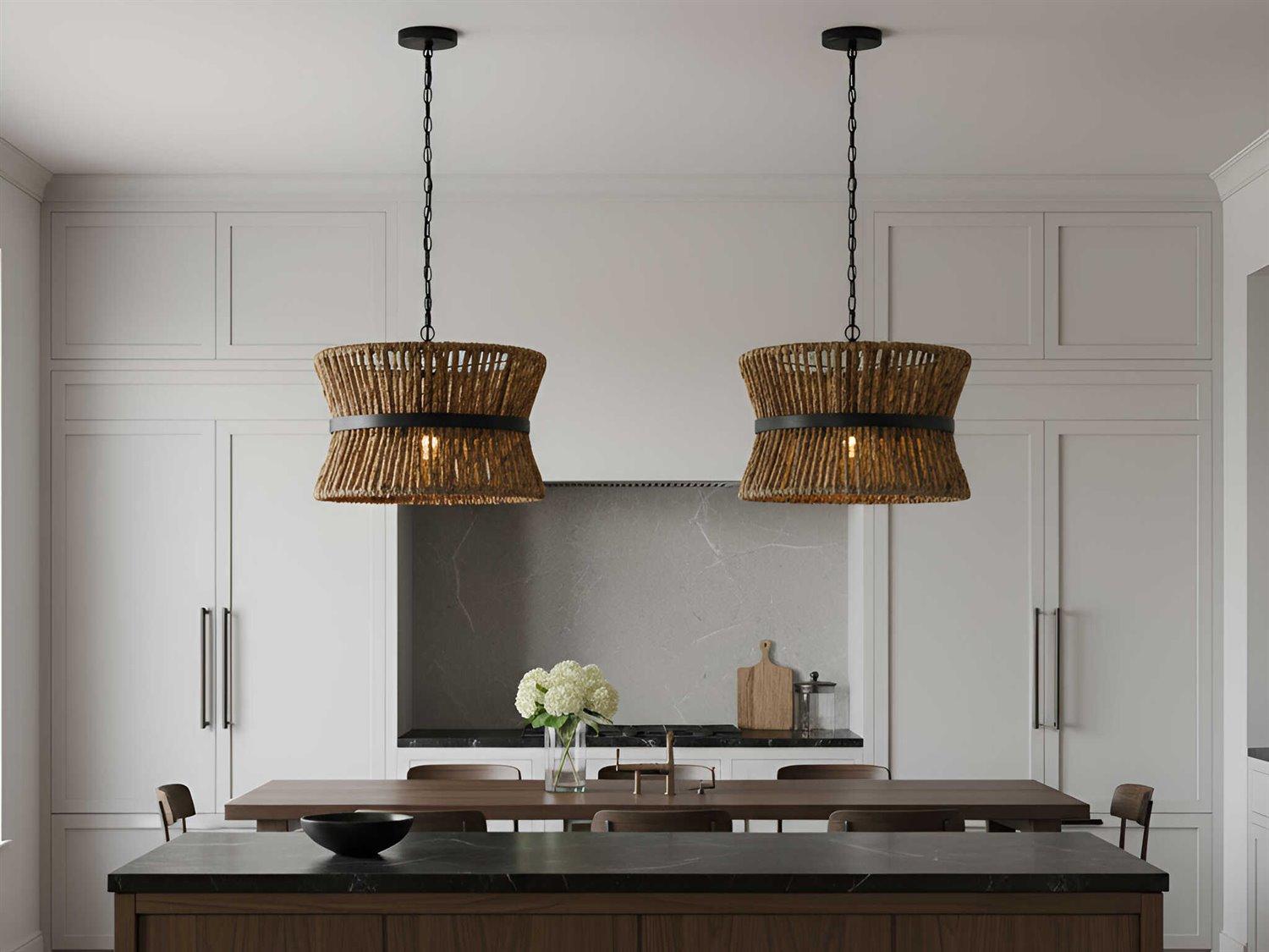 Visual Comfort Studio Thurlo 2-Light Midnight Black Brown Pendant