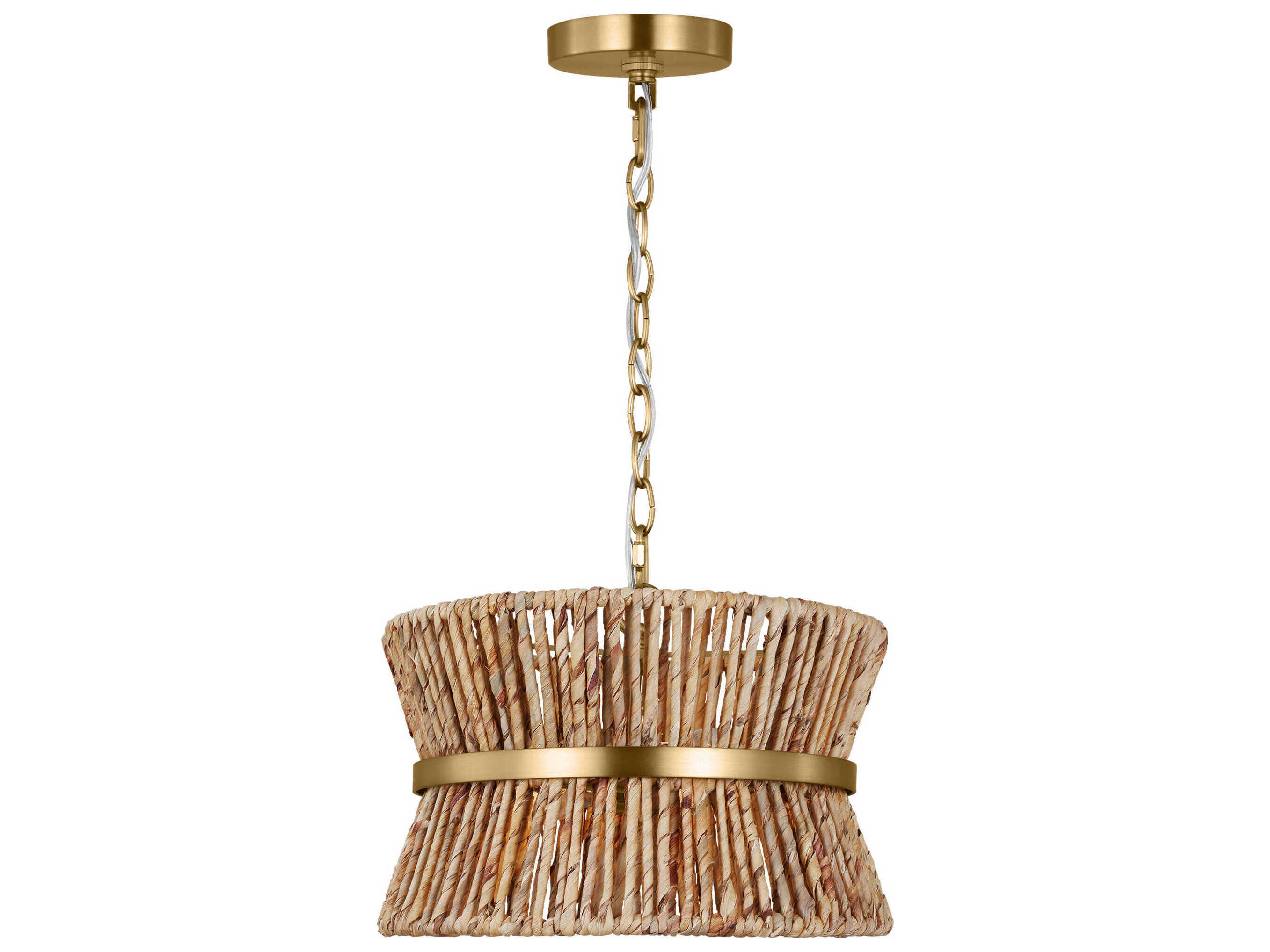 Visual Comfort Studio Thurlo 2-Light Satin Brass Pendant