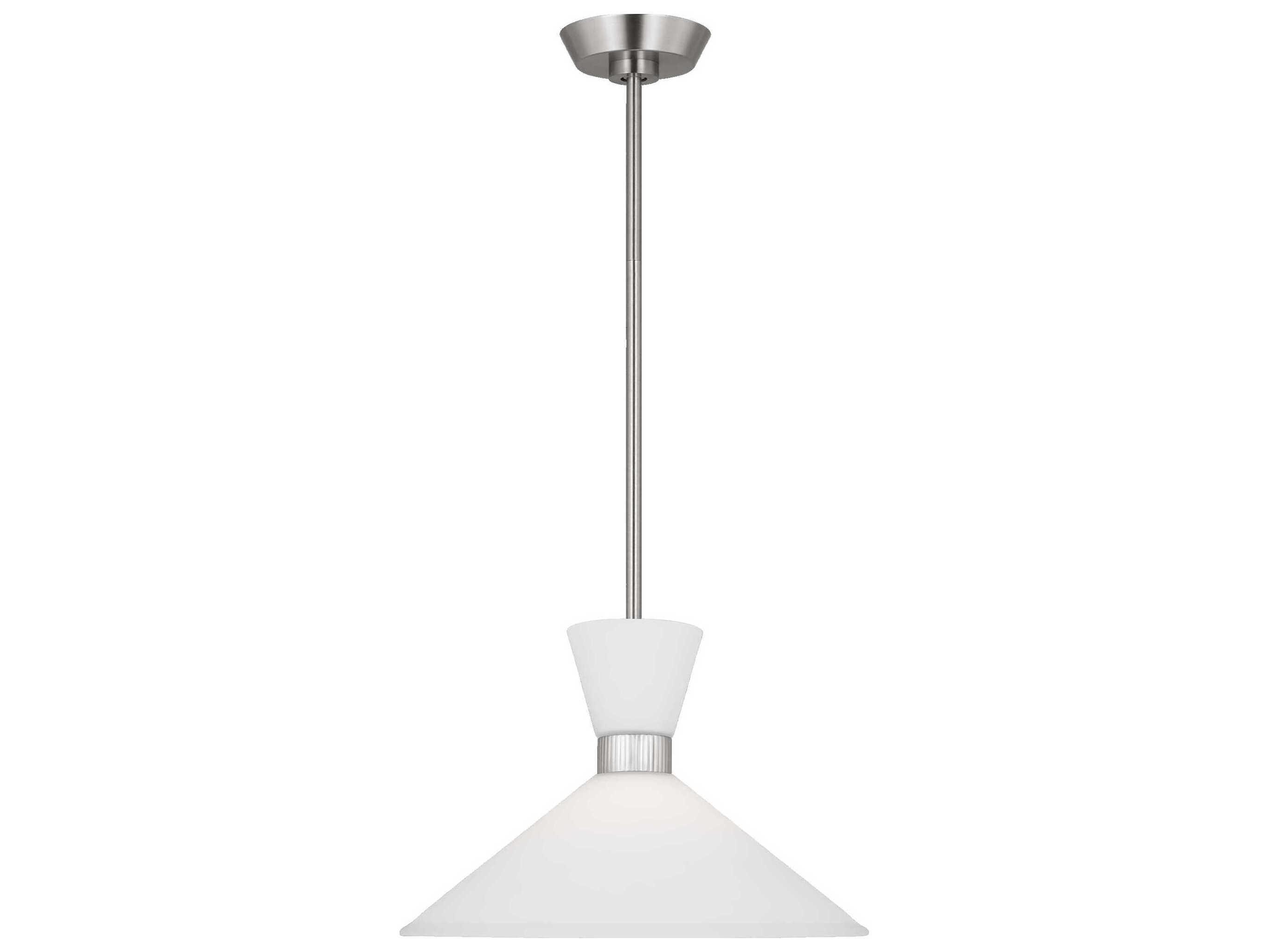Visual Comfort Studio Belcarra 1-Light Brushed Steel Pendant
