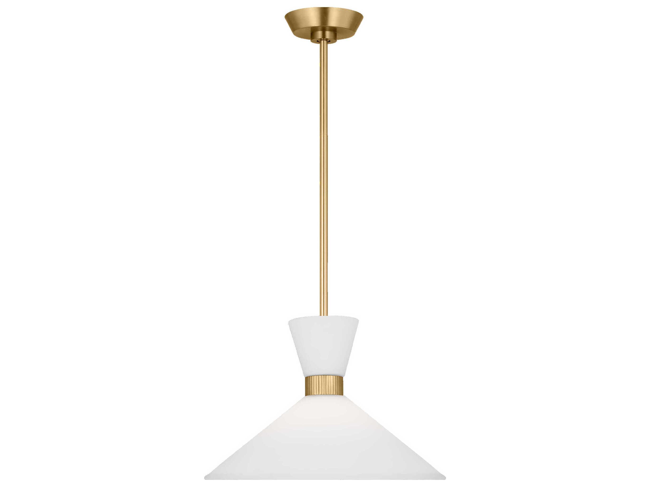 Visual Comfort Studio Belcarra 1-Light Satin Brass Pendant