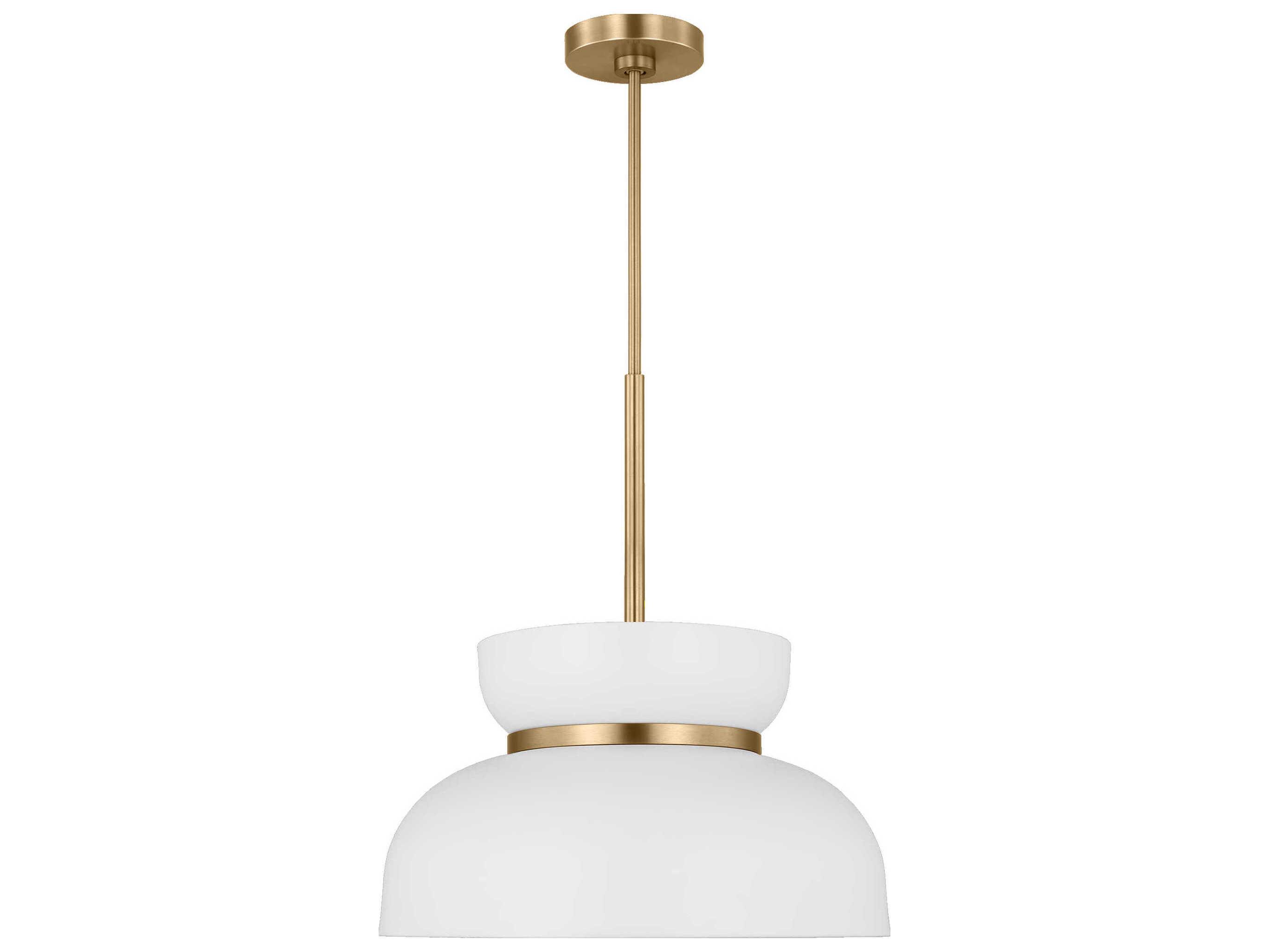 Visual Comfort Studio Pemberton 1-Light Matte White Mini Pendant
