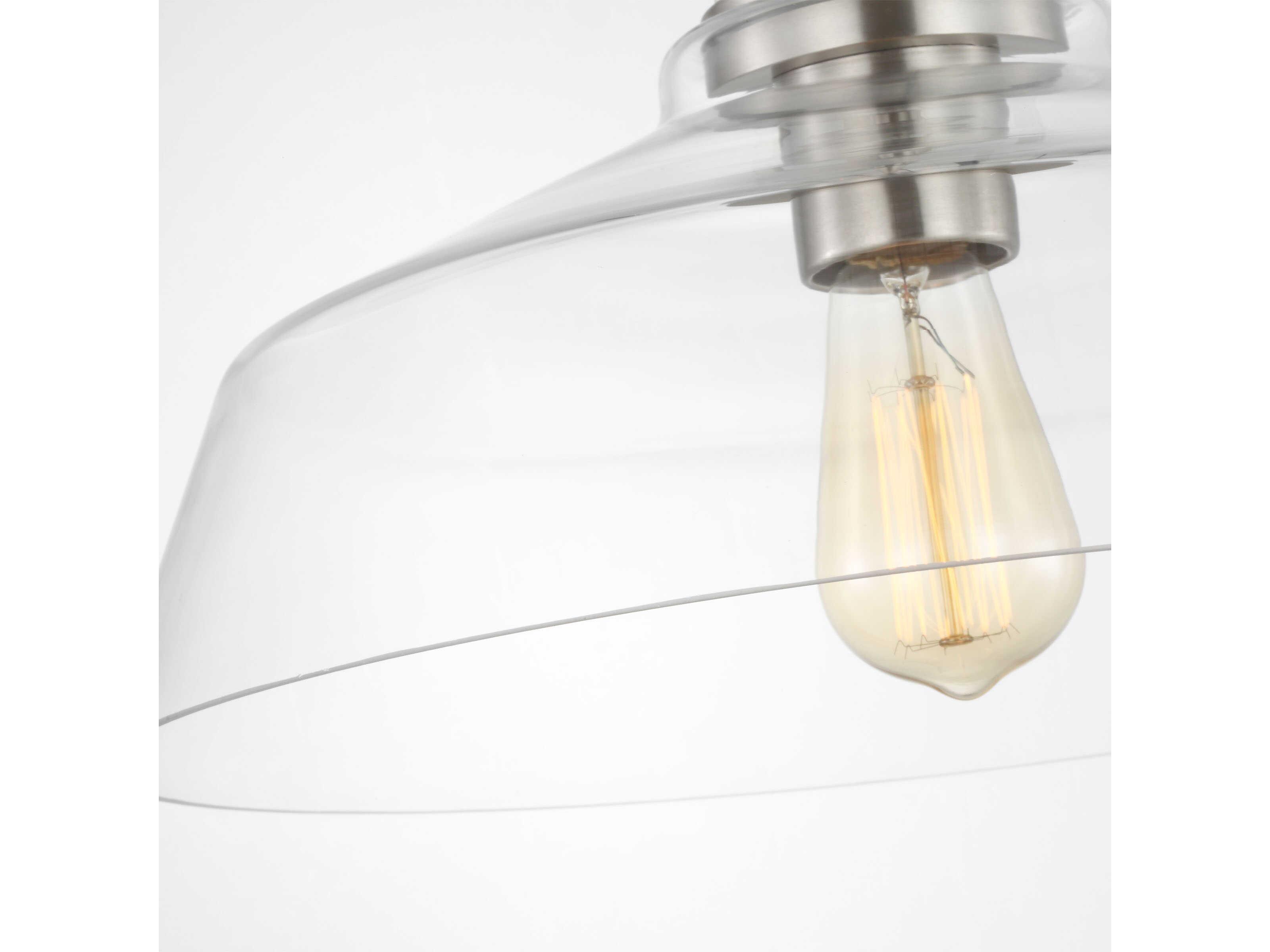 Visual Comfort Studio Payton 1-Light Brushed Steel Pendant
