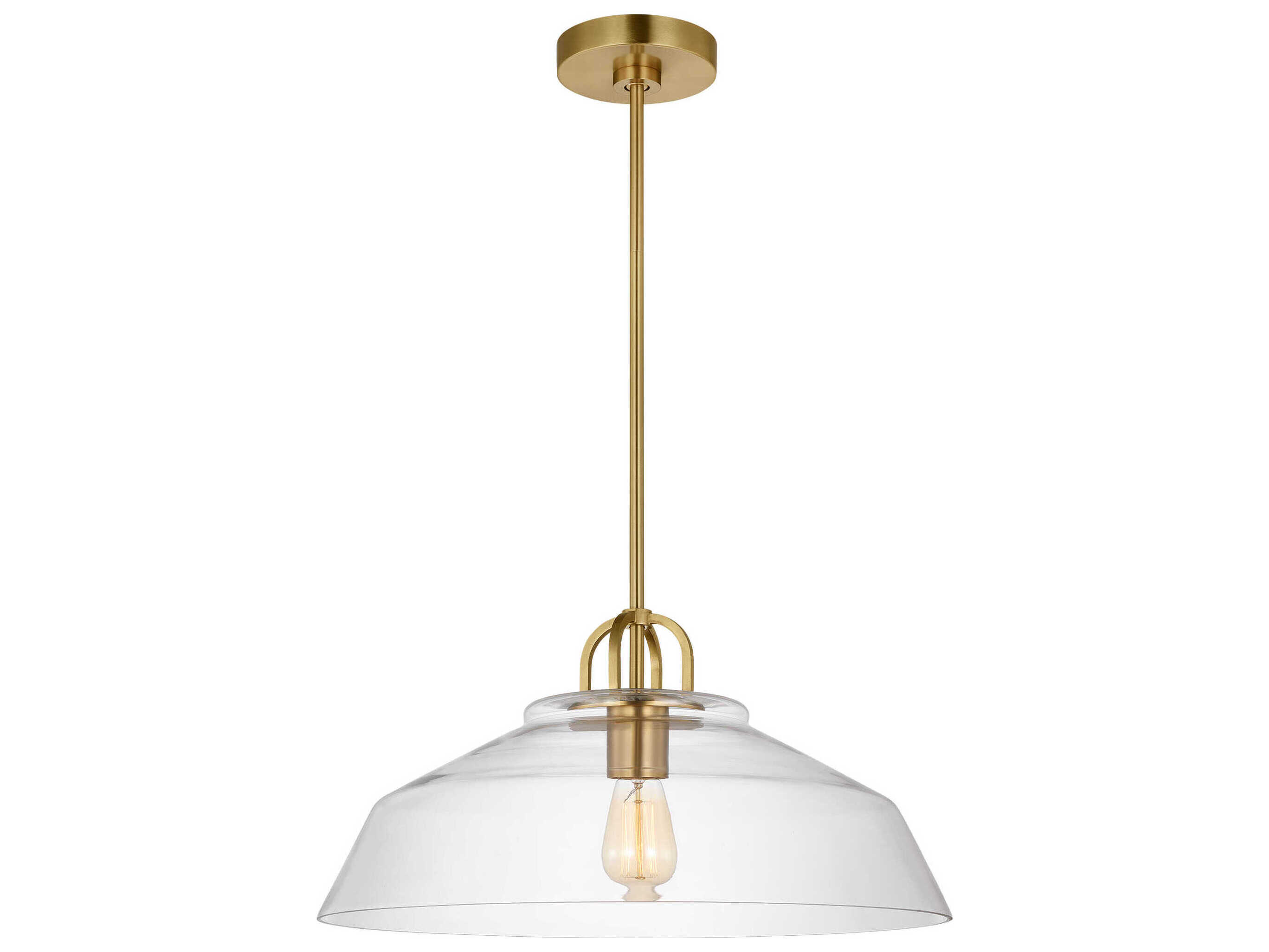 Visual Comfort Studio Payton 1-Light Satin Brass Pendant